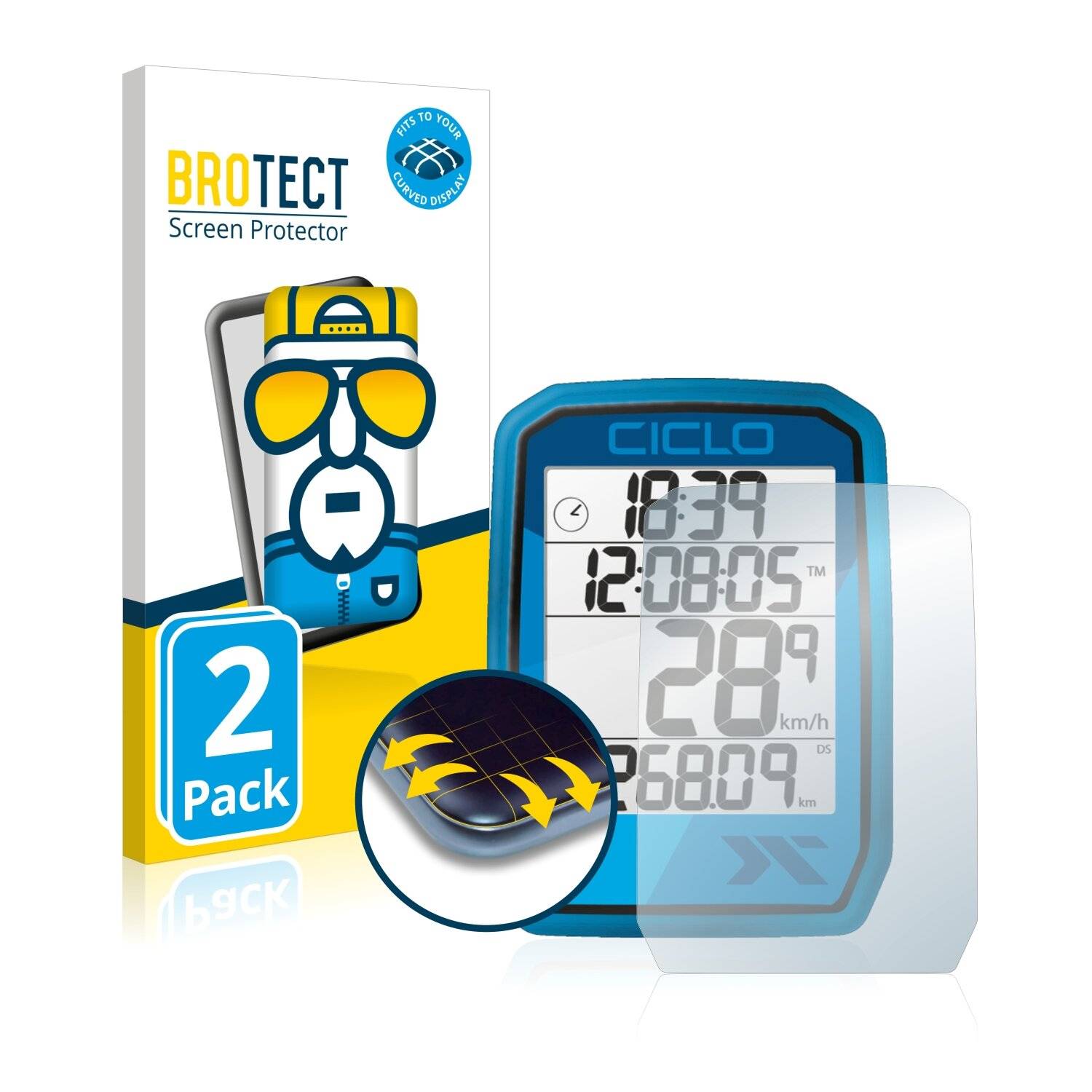 2x BROTECT Flex Full-Cover Displayschutzfolie für Ciclo Protos