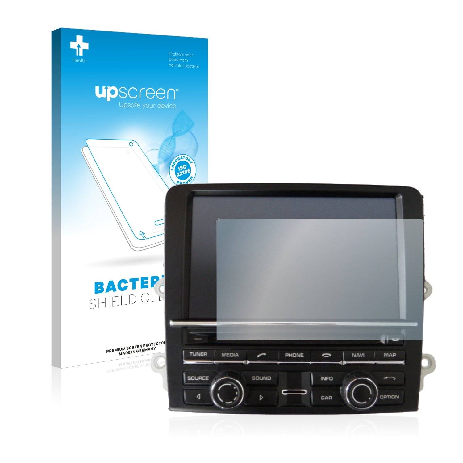 upscreen Bacteria Shield Clear Premium Antibakterielle Displayschutzfolie für Porsche
