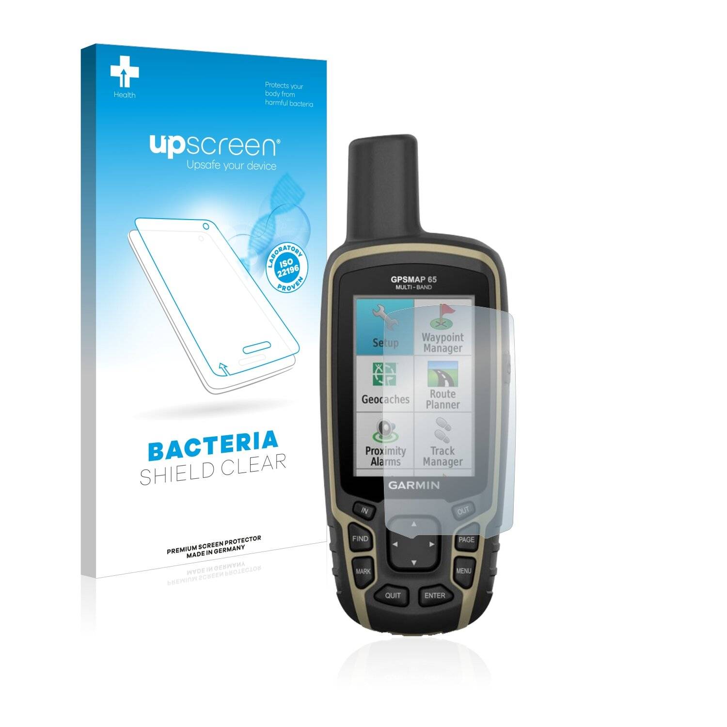 upscreen Bacteria Shield Clear Premium Antibakterielle Displayschutzfolie für Garmin GPSMAP