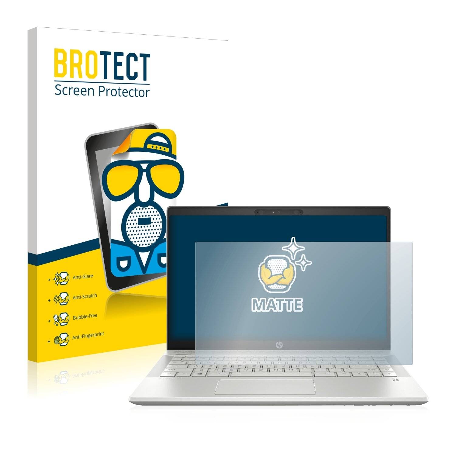 BROTECT Matte Displayschutzfolie für HP Pavilion 14-ce3831nd - Entspiegelt,