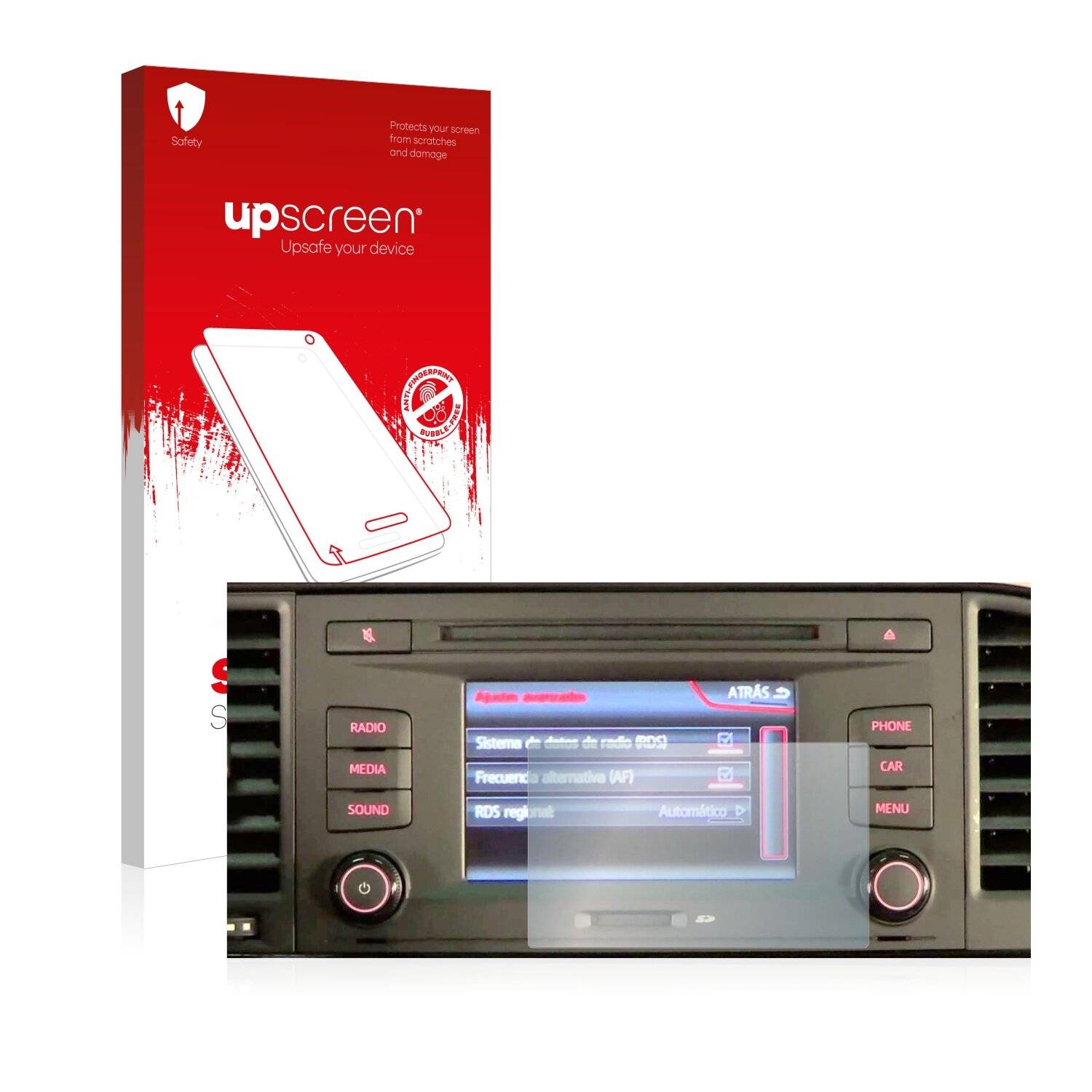 upscreen Scratch Shield Clear Premium Displayschutzfolie für Seat Arona 2017-2020 Media