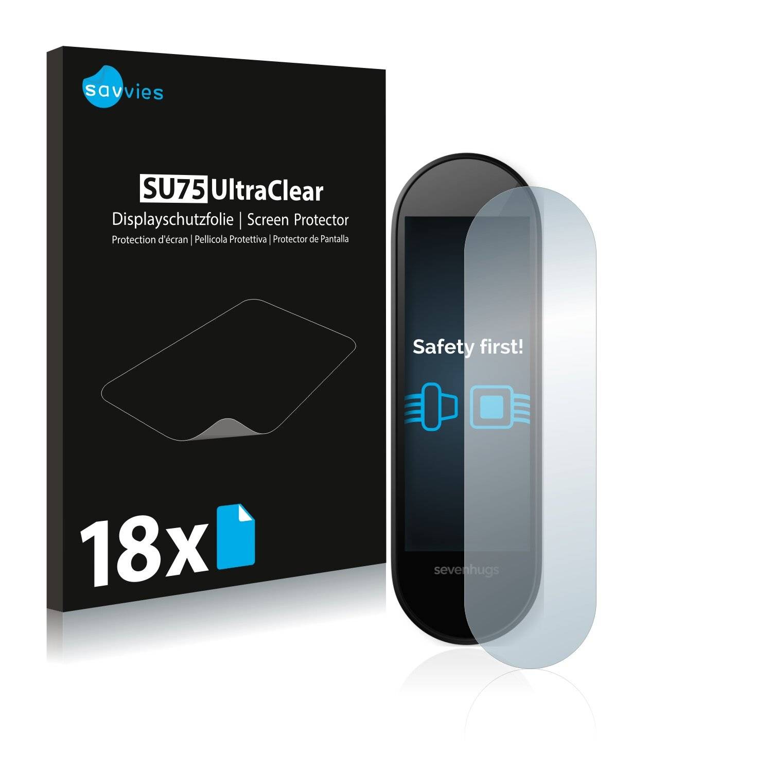 18x Savvies SU75 Displayschutzfolie für Sevenhugs Smart Remote