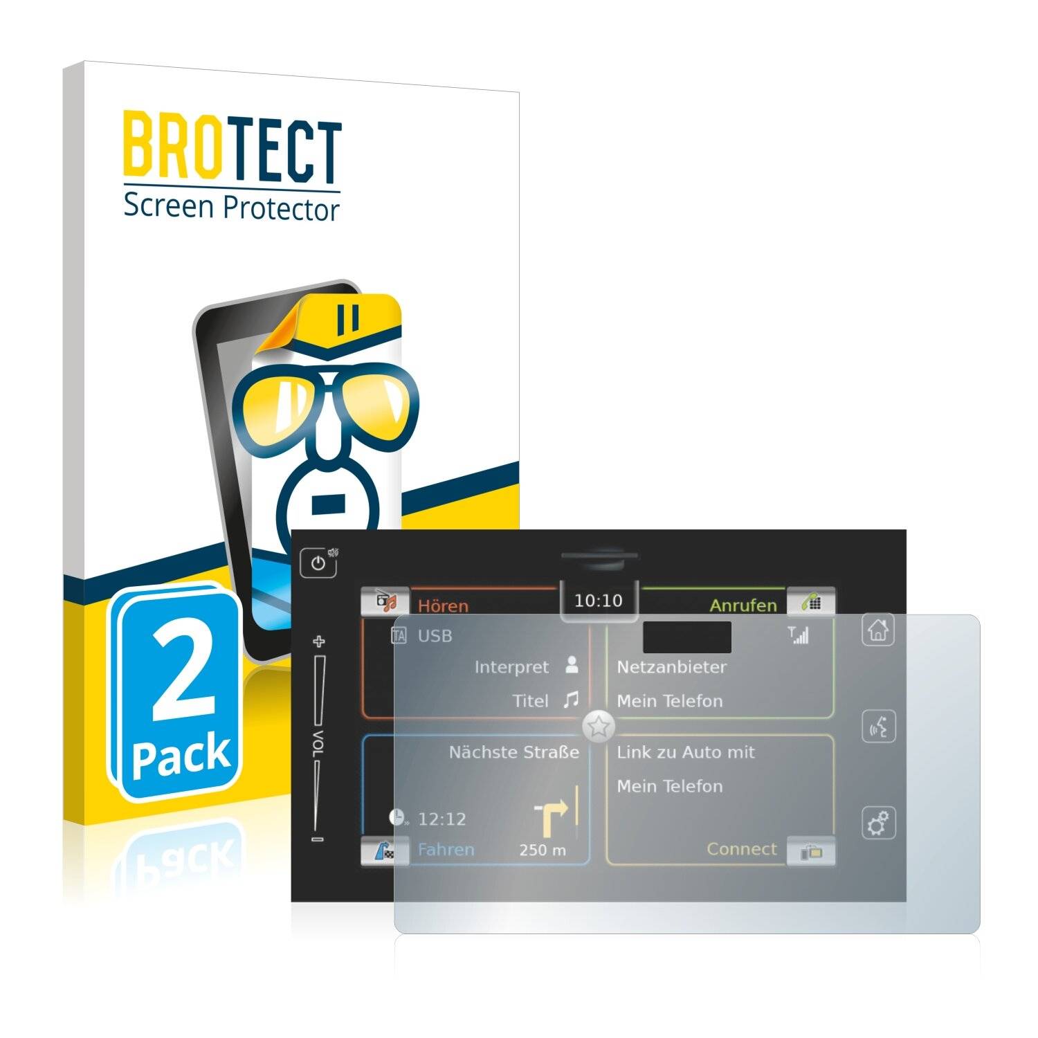 2x BROTECT HD-Clear Displayschutzfolie für Bosch Suzuki Vitara 1.4 BoosterJet 2019 SLDA