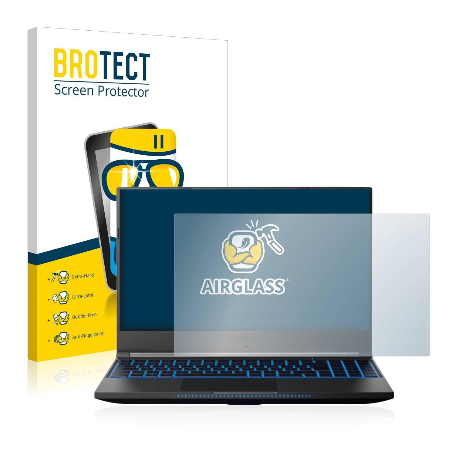 BROTECT AirGlass Schutzglas Folie für Medion Erazer Guardian