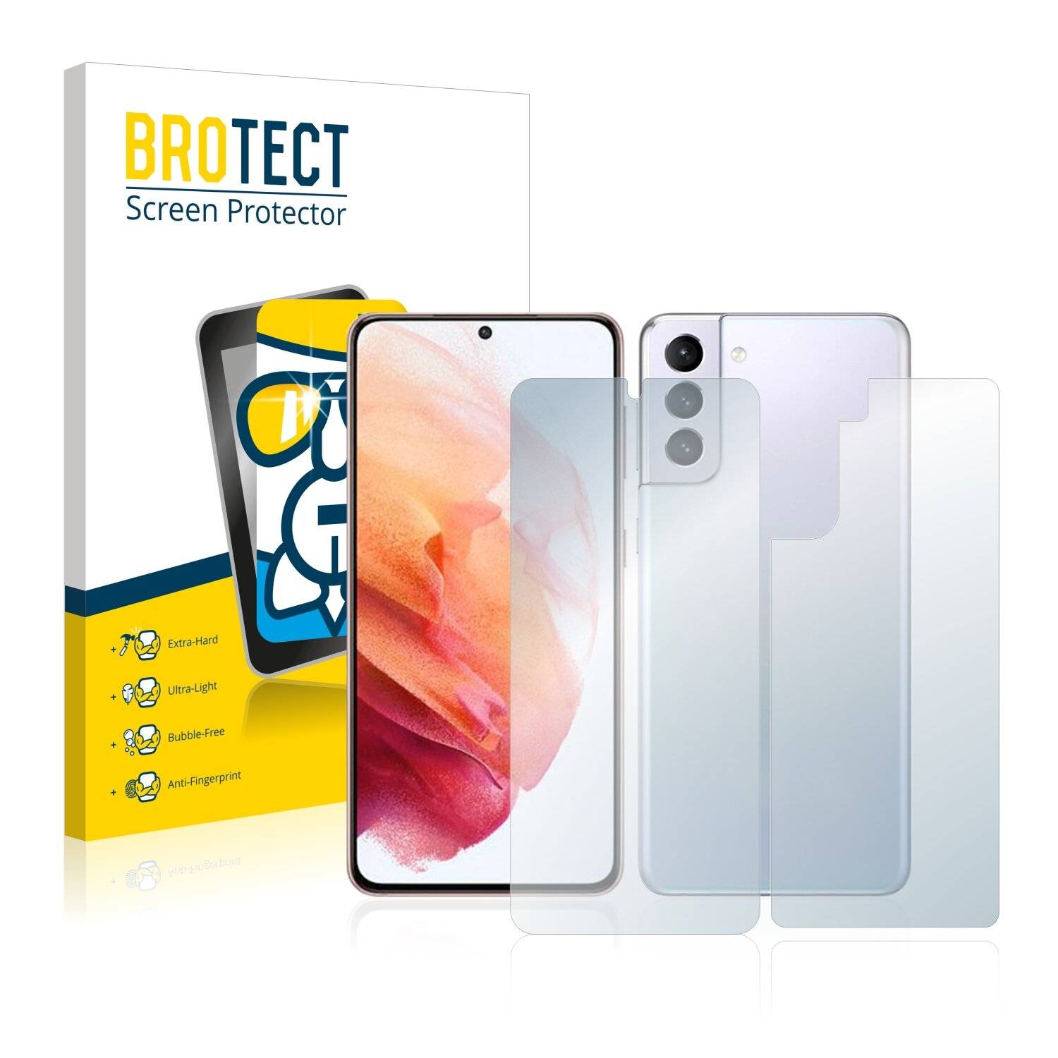 BROTECT AirGlass Schutzglas Folie für Samsung Galaxy S21 (Vorder +