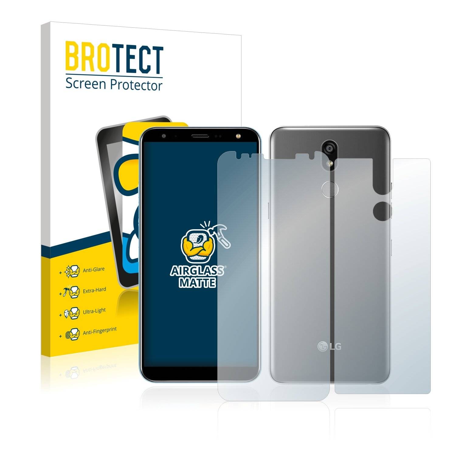 BROTECT AirGlass Matte Schutzglas Folie für LG K40 (Vorder +