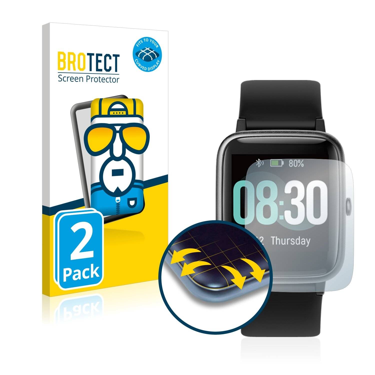2x BROTECT Flex Full-Cover Displayschutzfolie für Arbily