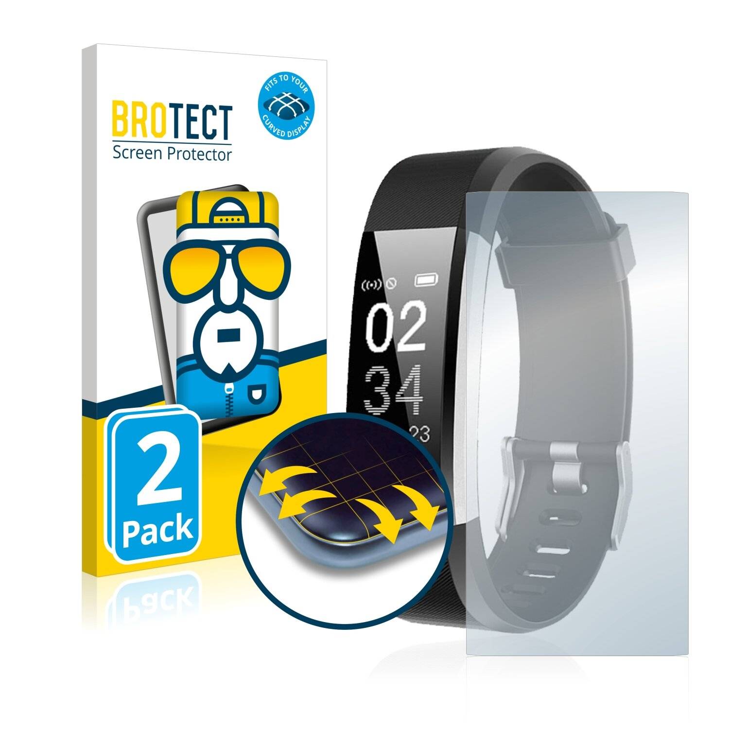 2x BROTECT Flex Full-Cover Displayschutzfolie für Toplus