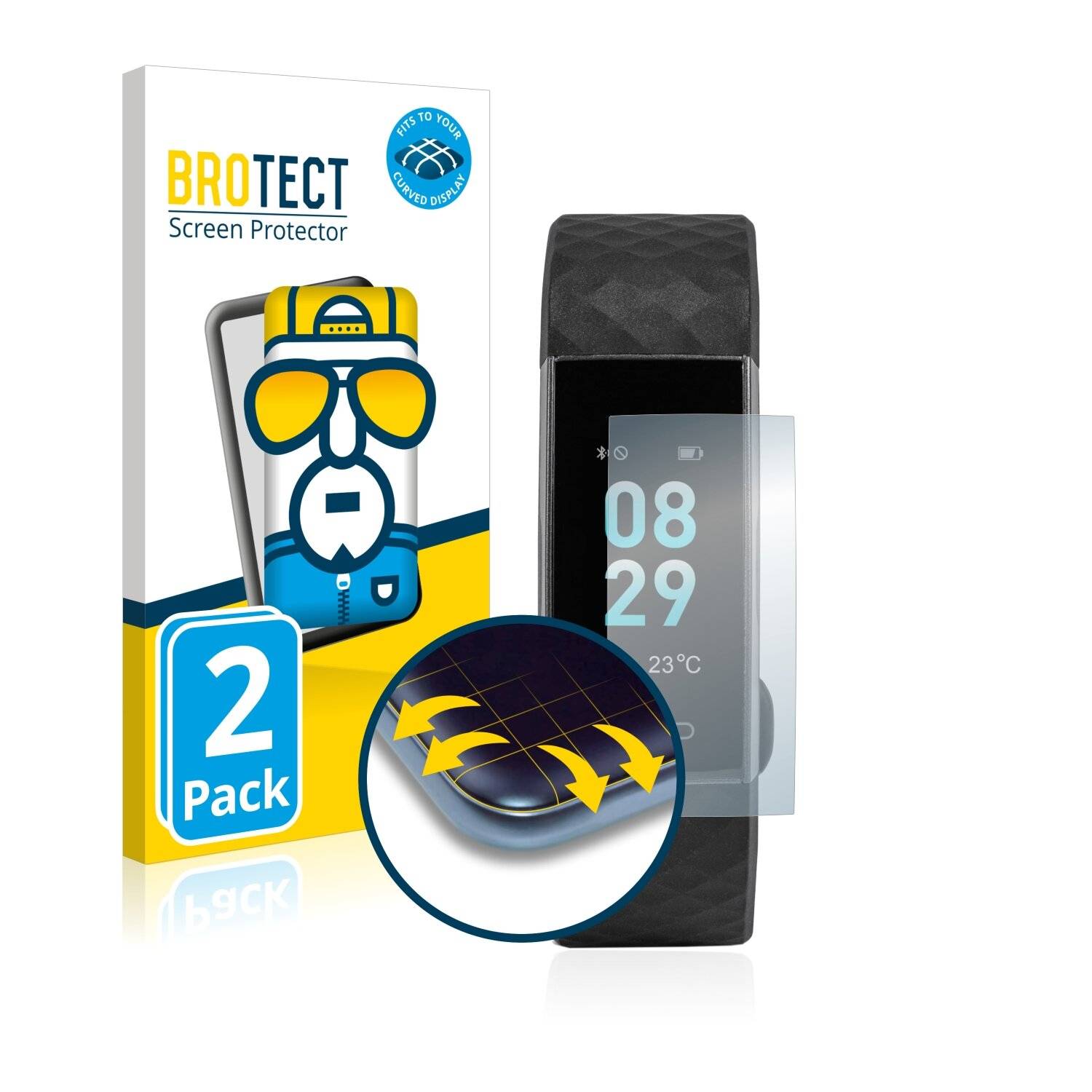 2x BROTECT Flex Full-Cover Displayschutzfolie für Medion