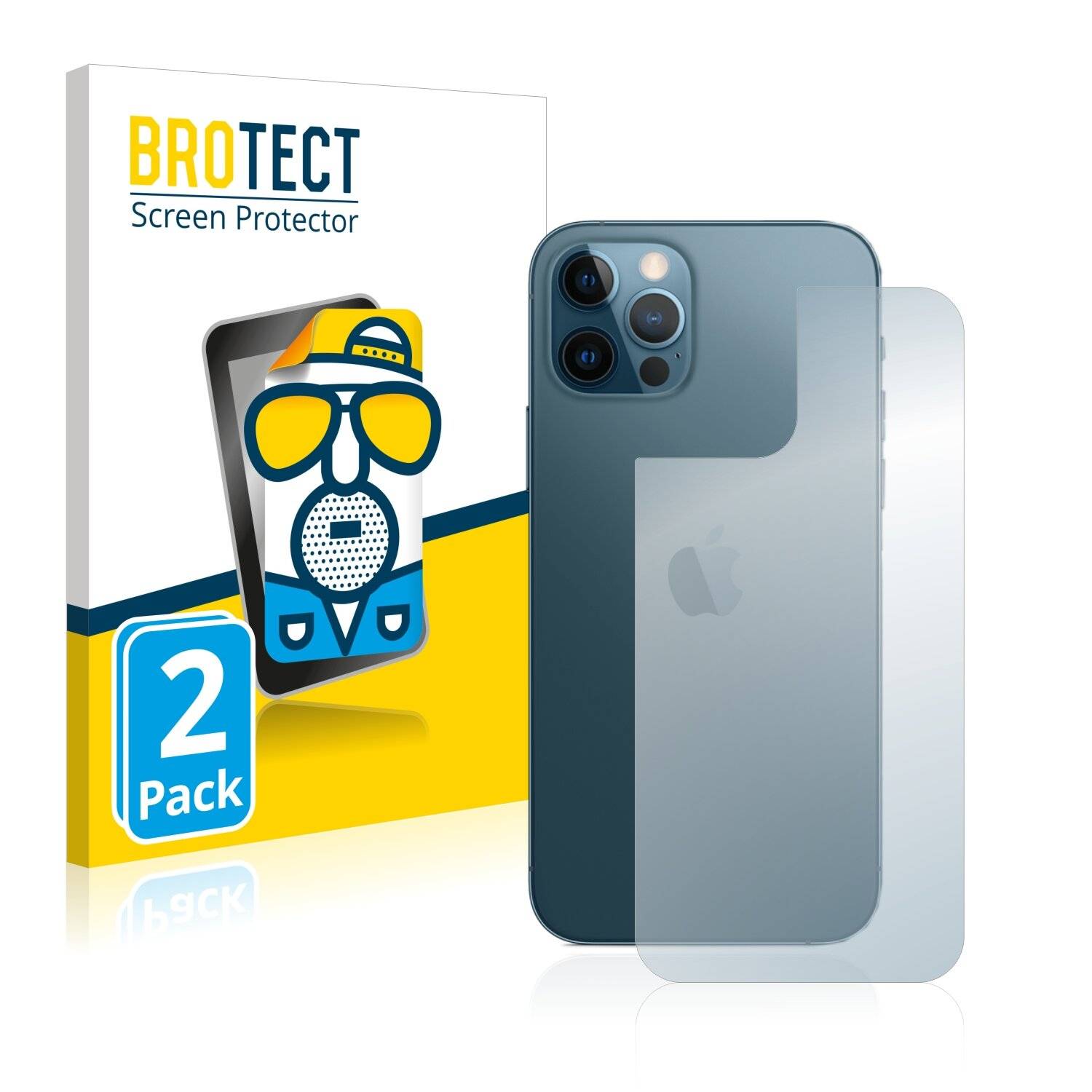 2x BROTECT Matte Displayschutzfolie für Apple iPhone 12 Pro (Rückseite) - Entspiegelt,
