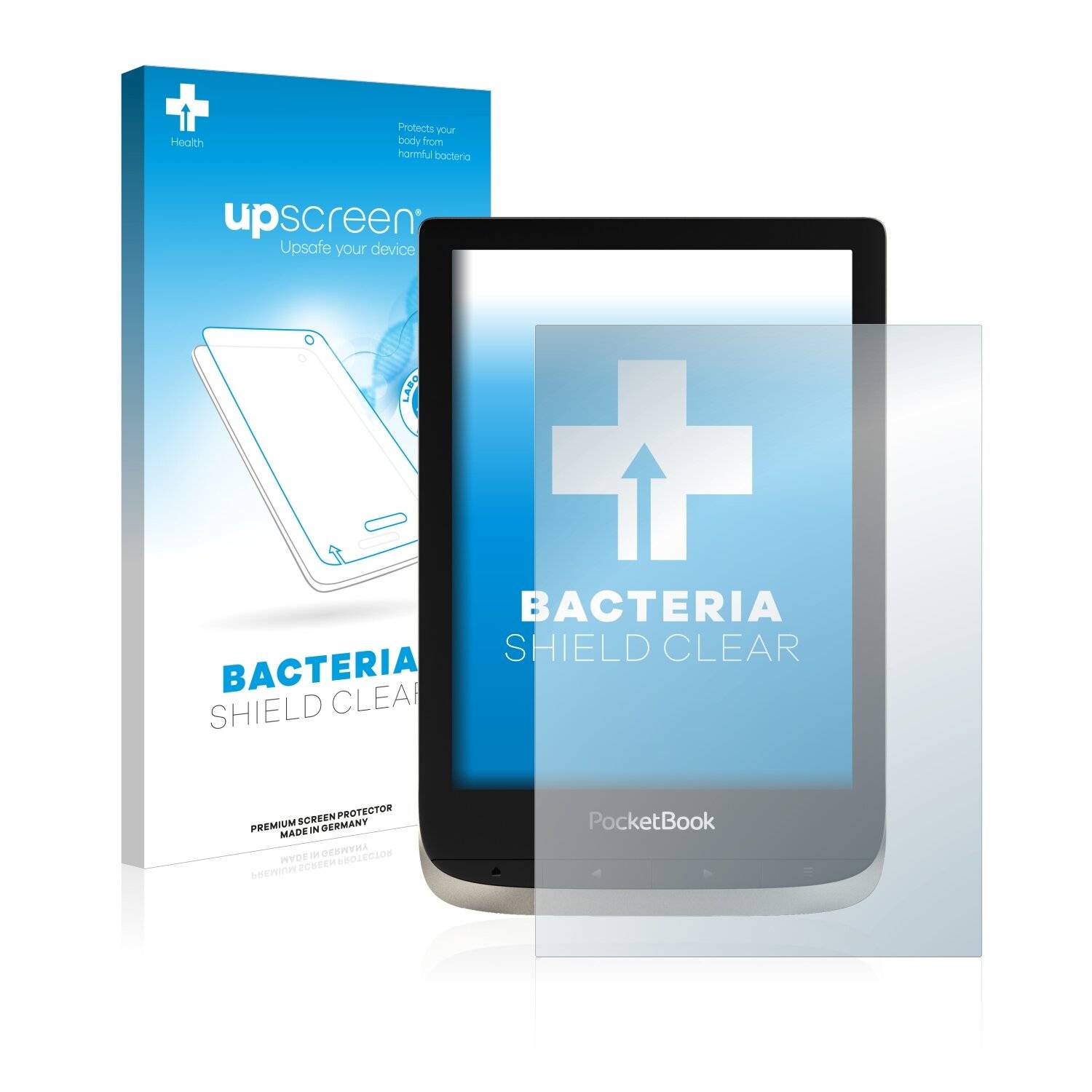 upscreen Bacteria Shield Clear Premium Antibakterielle Displayschutzfolie für PocketBook