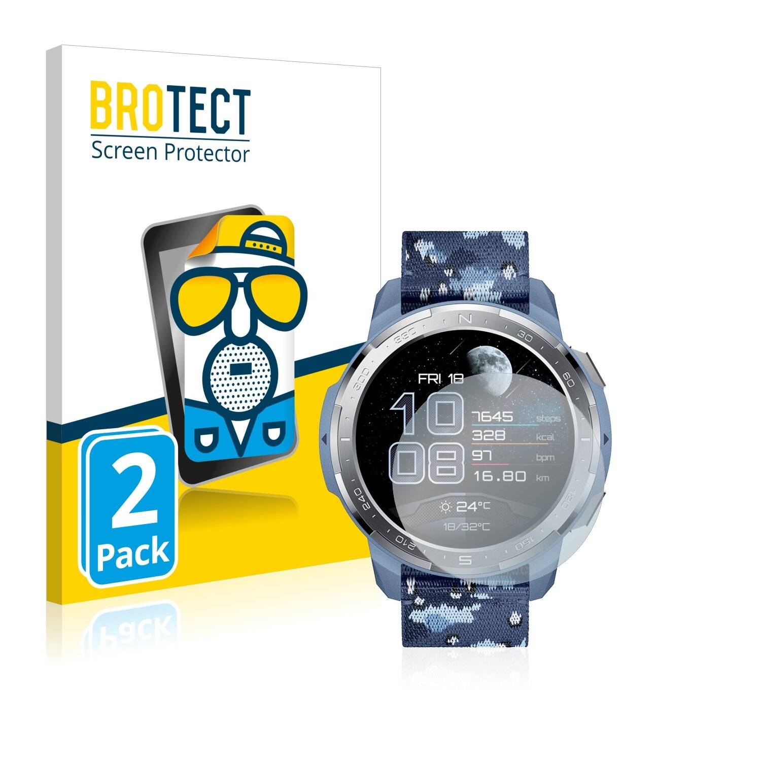 2x BROTECT Matte Displayschutzfolie für Honor Watch GS Pro - Entspiegelt,