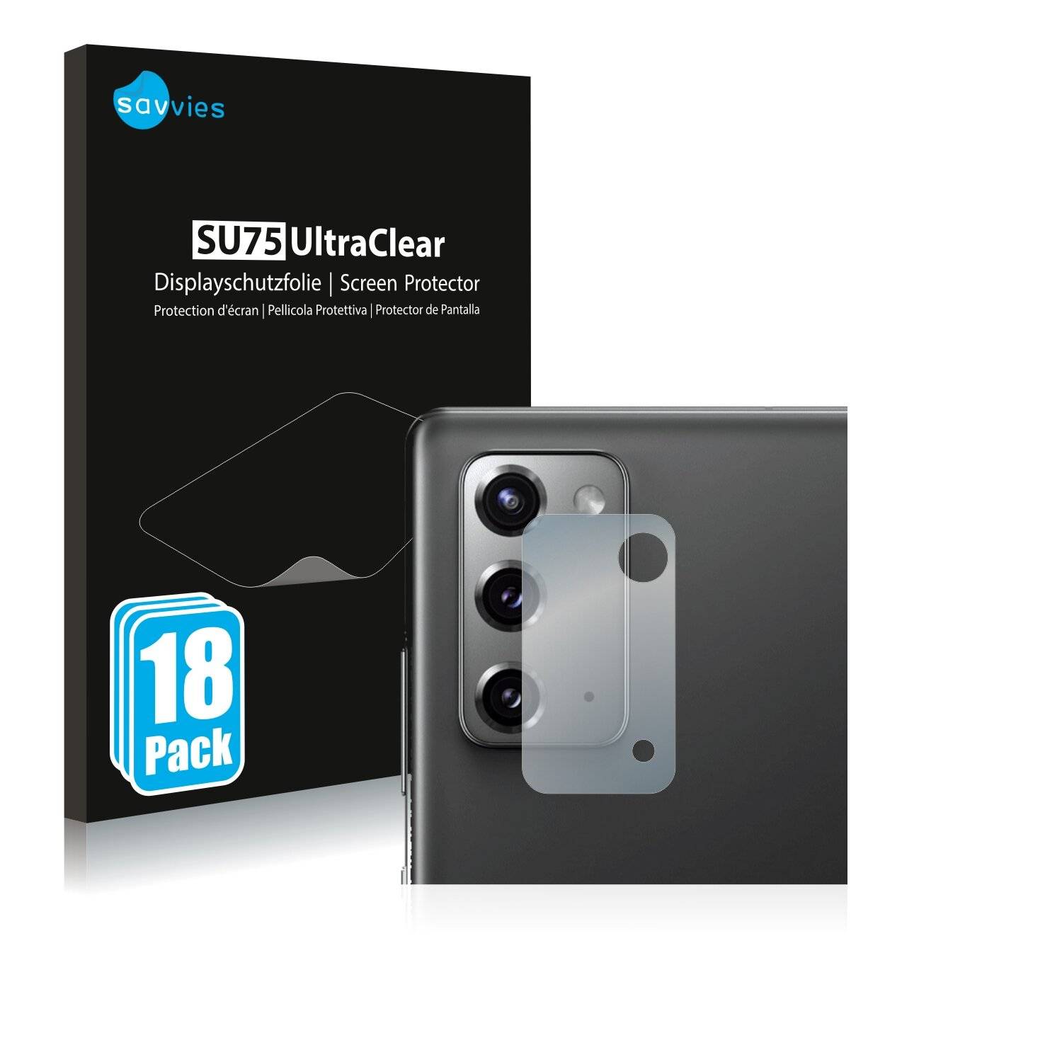 18x Savvies SU75 Displayschutzfolie für Samsung Galaxy Note 20 5G (NUR