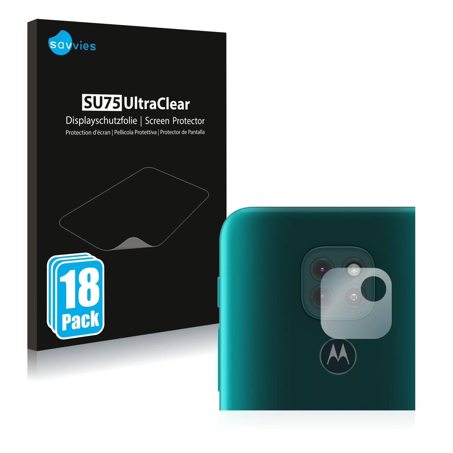 18x Savvies SU75 Displayschutzfolie für Motorola Moto G9 Play (NUR