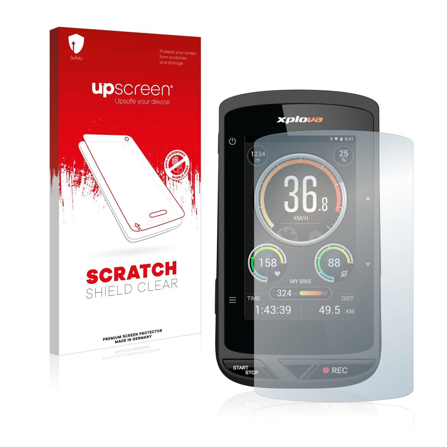 upscreen Scratch Shield Clear Premium Displayschutzfolie für Xplova