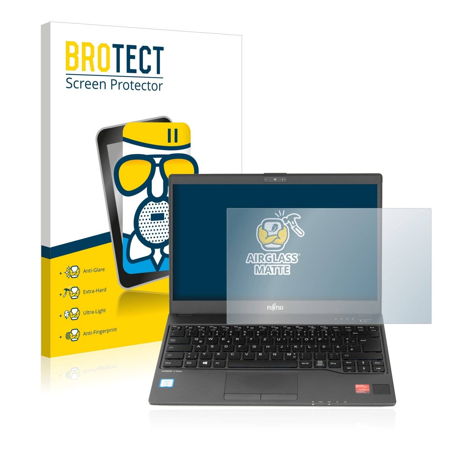 BROTECT AirGlass Matte Schutzglas Folie für Fujitsu Lifebook