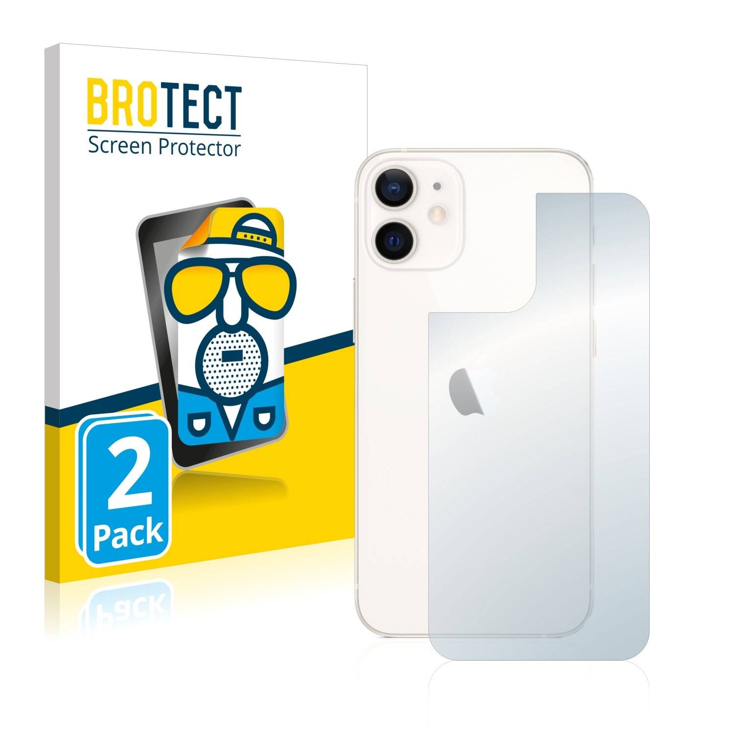 2x BROTECT Matte Displayschutzfolie für Apple iPhone 12 mini (Rückseite) - Entspiegelt,