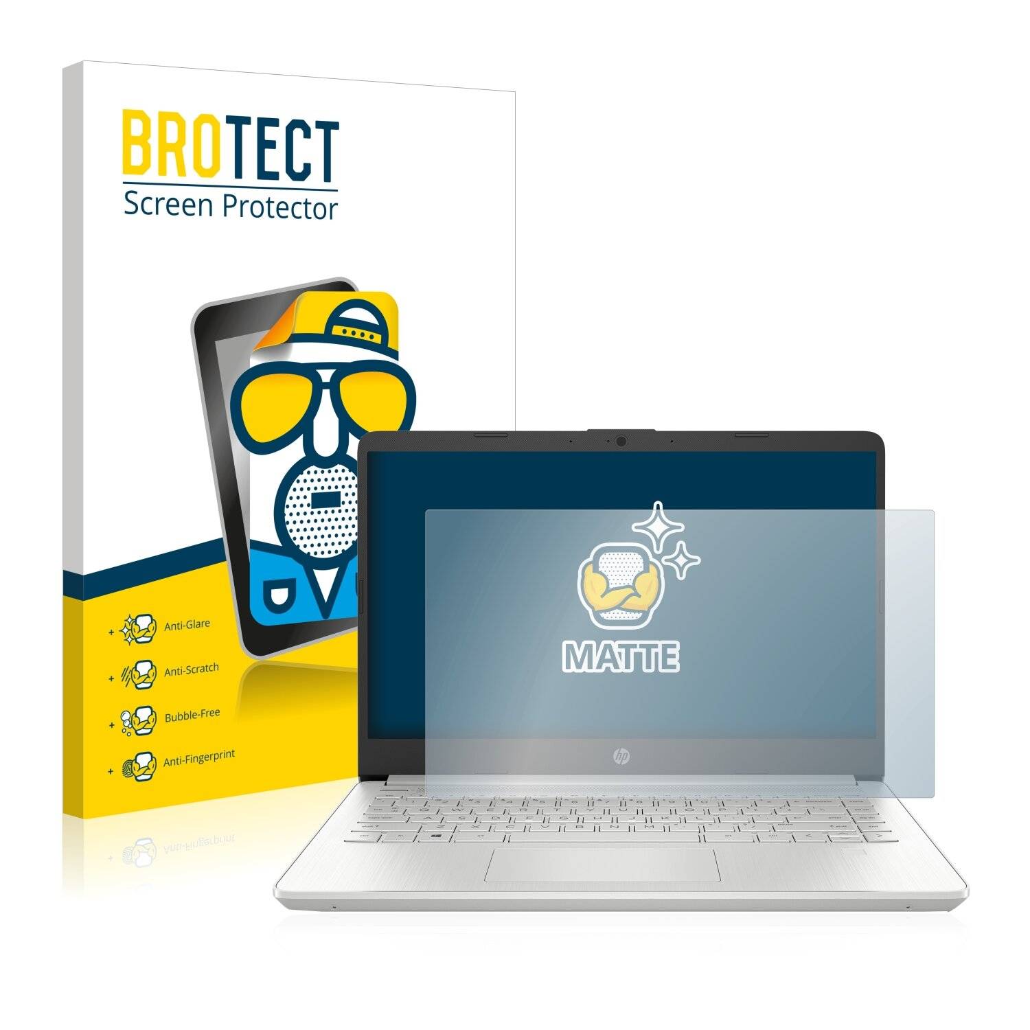 BROTECT Matte Displayschutzfolie für HP 14s-dq1134ng - Entspiegelt,