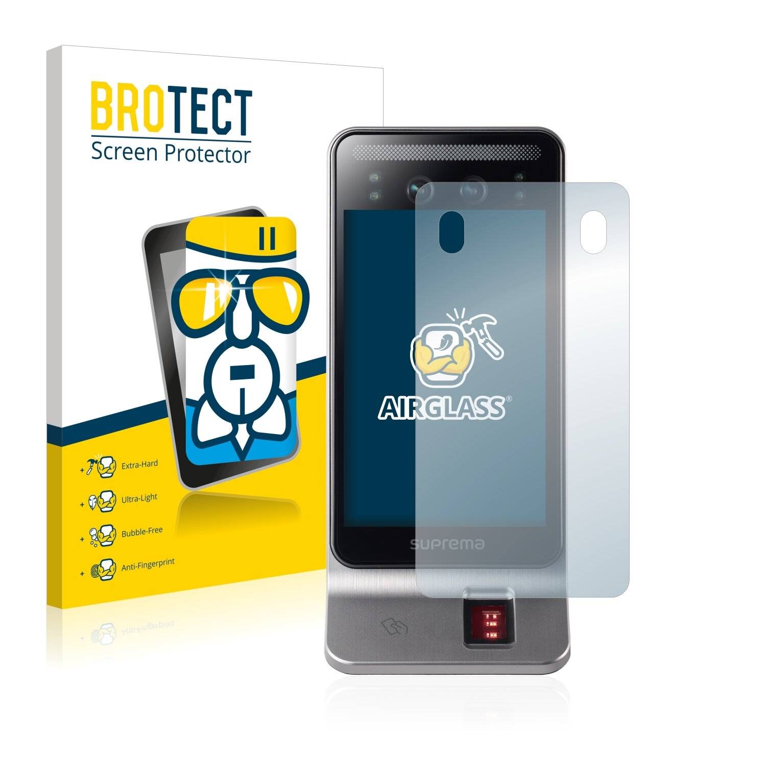 BROTECT AirGlass Schutzglas Folie für Suprema FaceStation