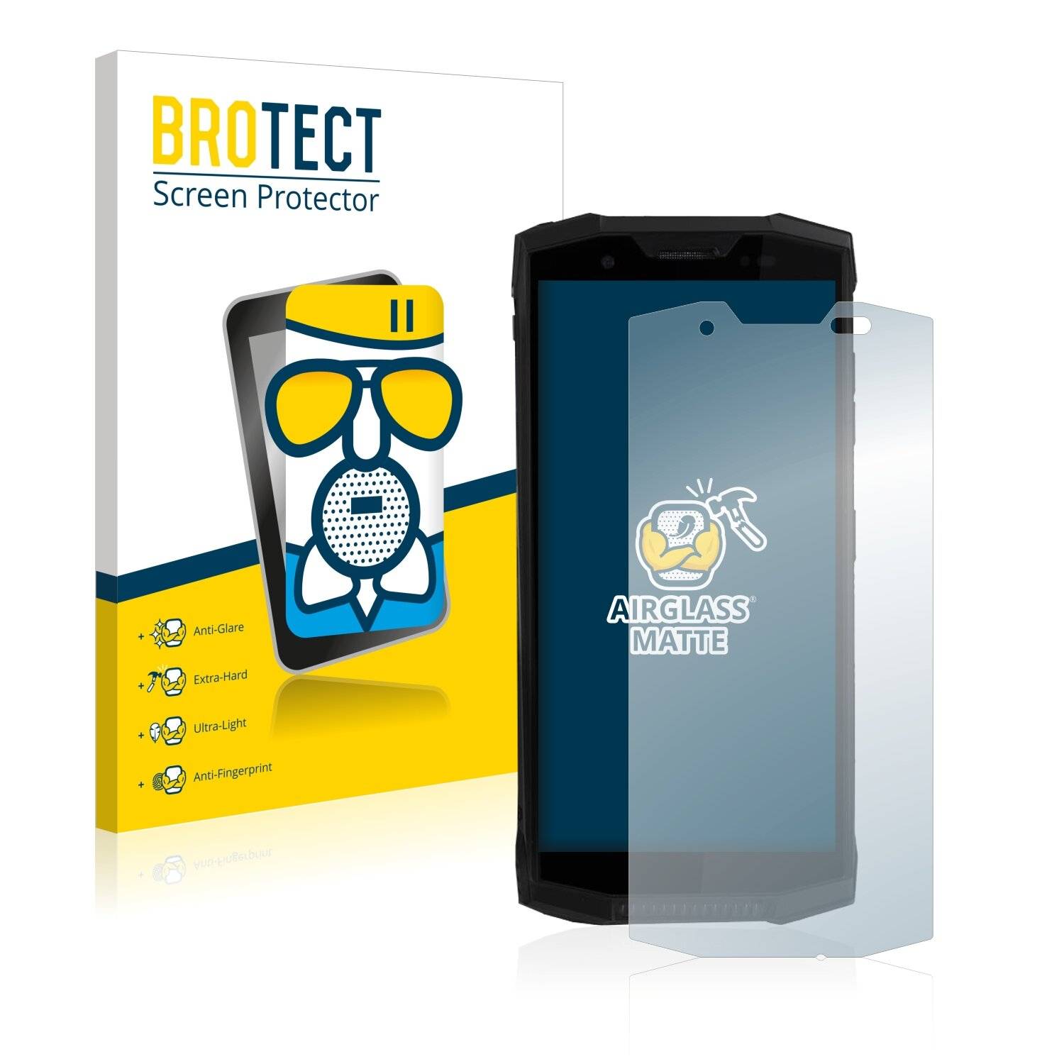 BROTECT AirGlass Matte Schutzglas Folie für Doogee S80
