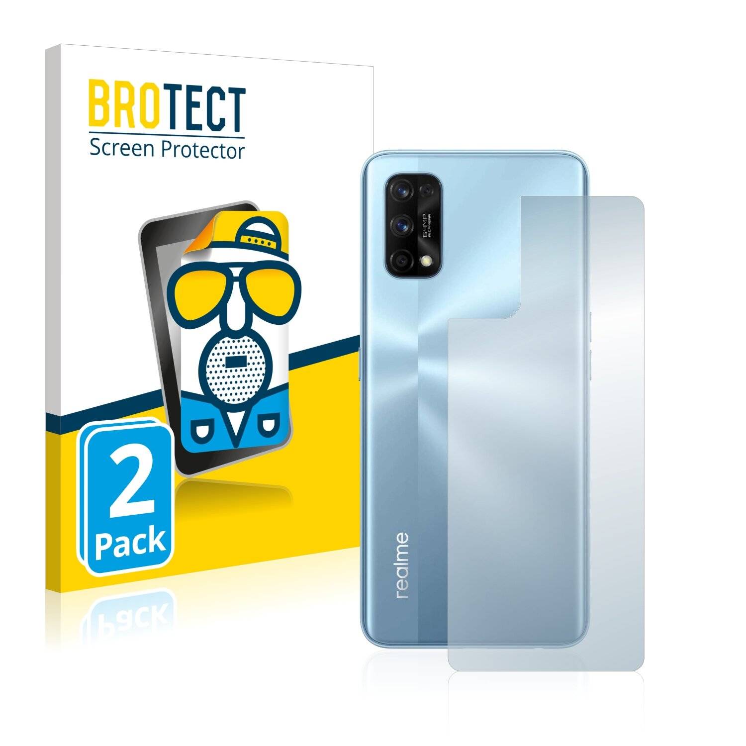 2x BROTECT Matte Displayschutzfolie für Realme 7 Pro (Rückseite) - Entspiegelt,