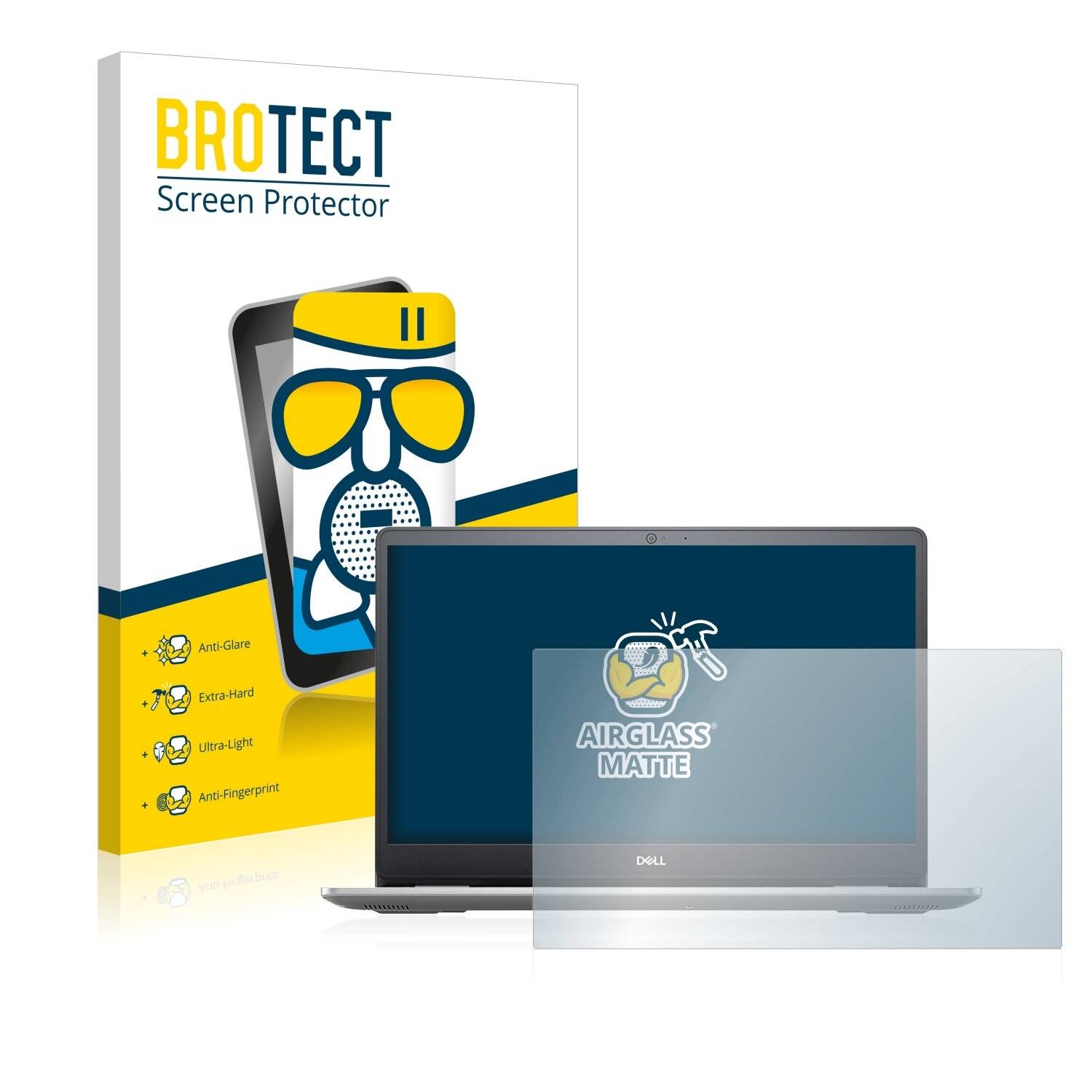 BROTECT AirGlass Matte Schutzglas Folie für Dell Inspiron 15