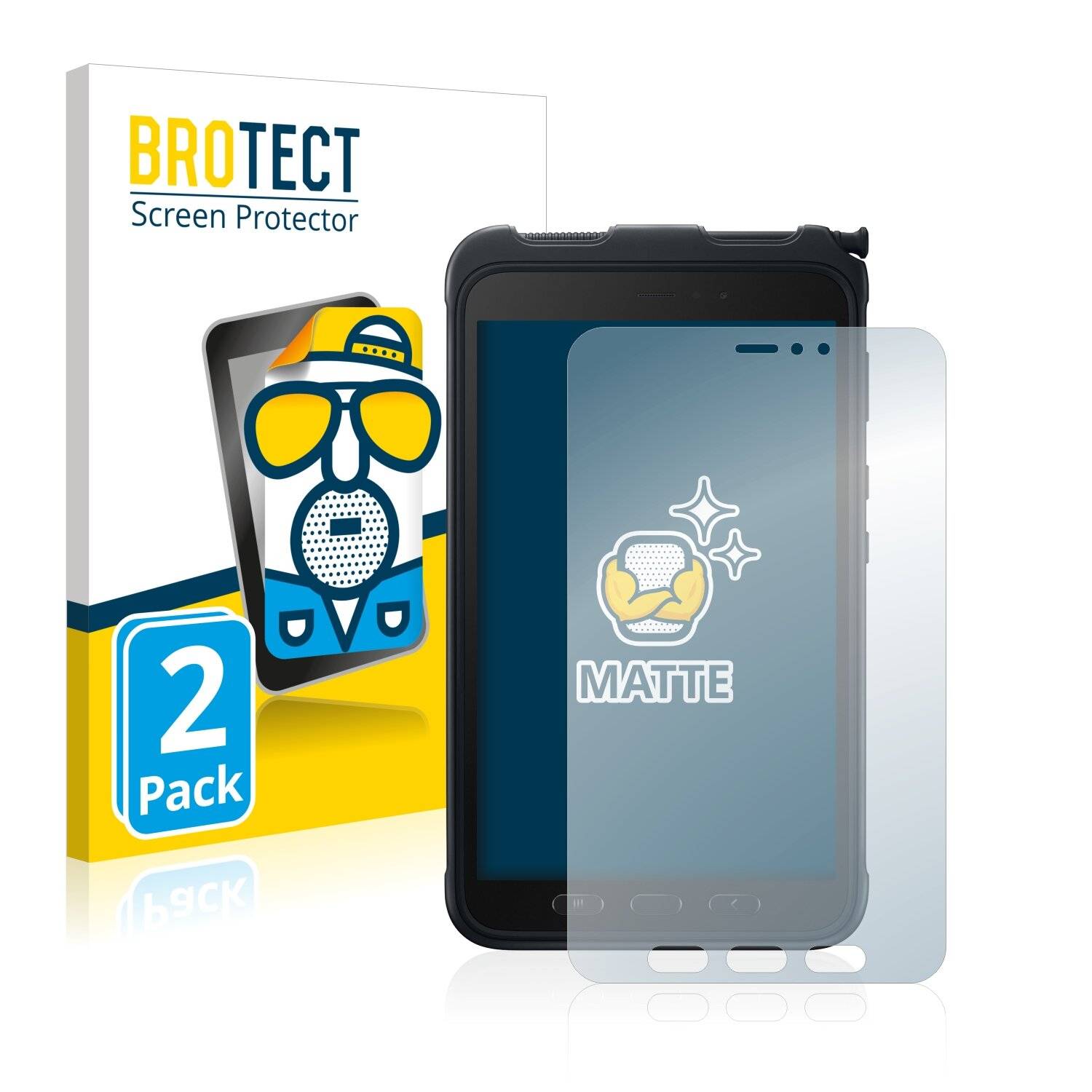 2x BROTECT Matte Displayschutzfolie für Samsung Galaxy Tab Active 3 - Entspiegelt,