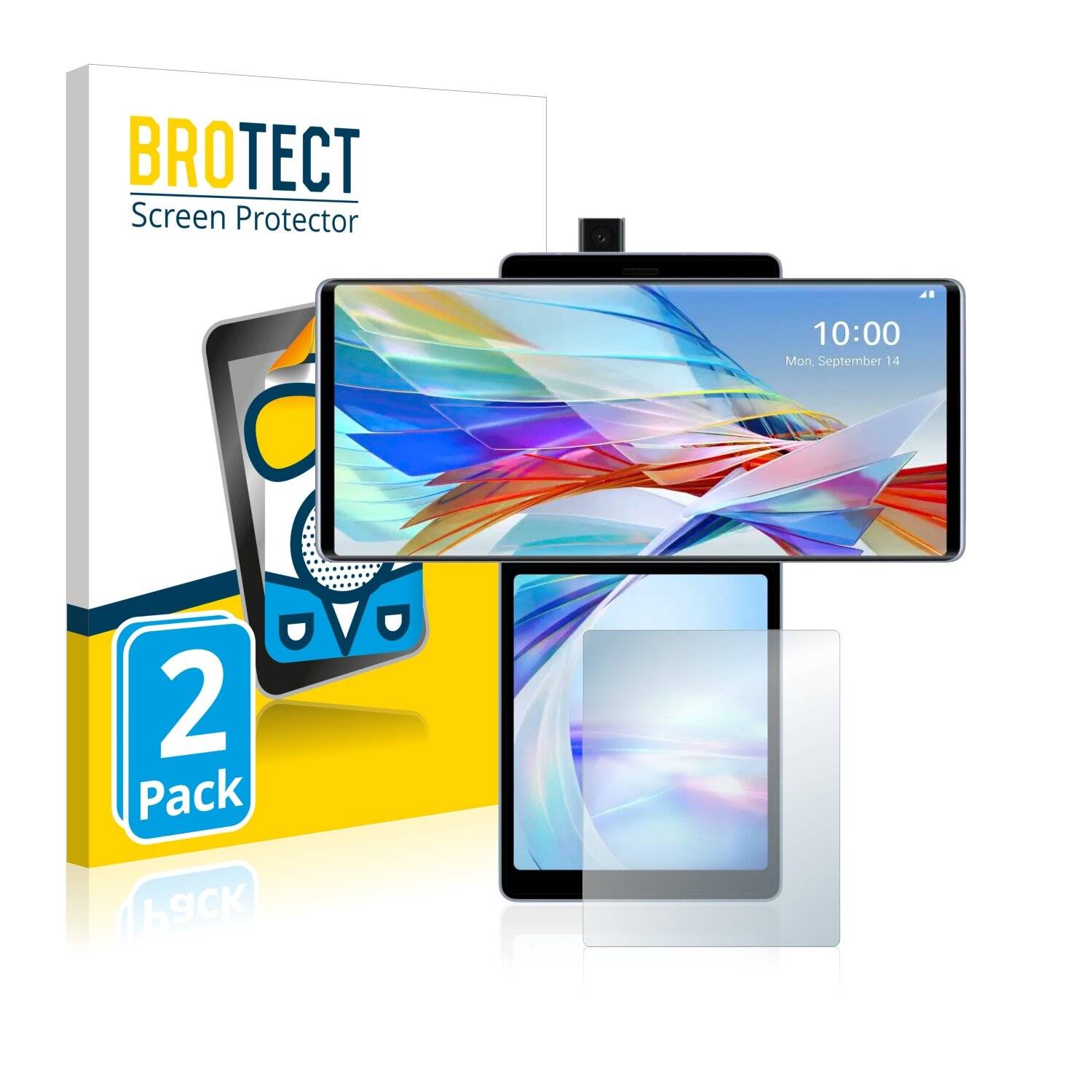 2x BROTECT Matte Displayschutzfolie für LG Wing (Hinteres Display) - Entspiegelt,