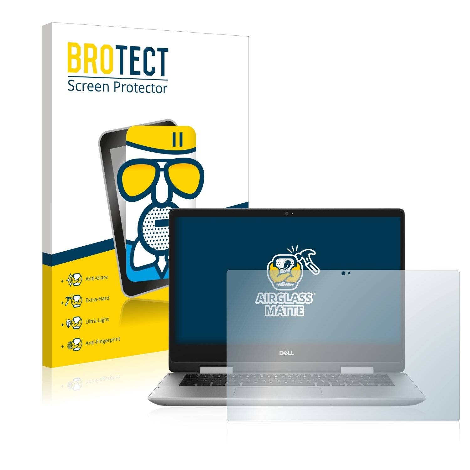 BROTECT AirGlass Matte Schutzglas Folie für Dell Inspiron 14 5491
