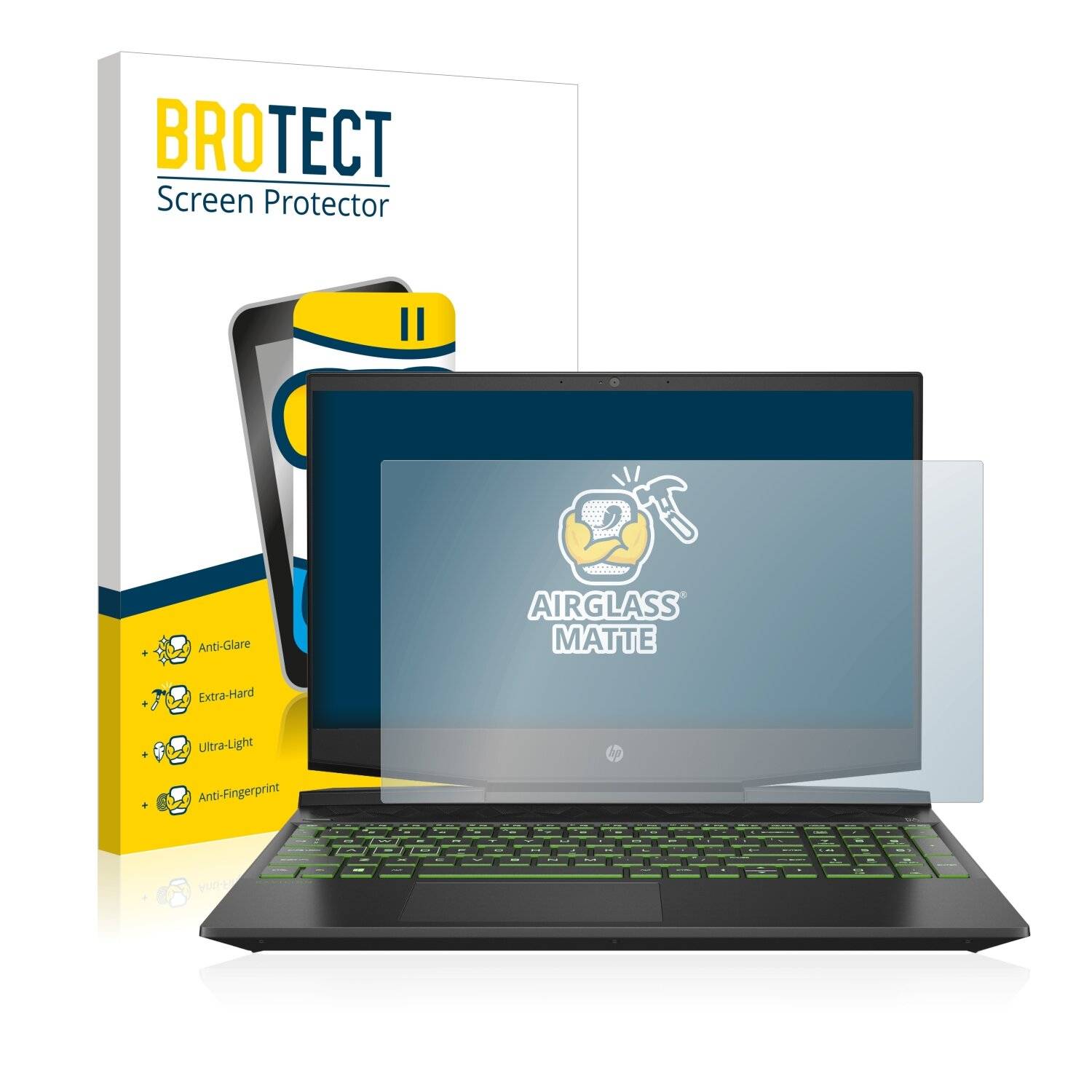 BROTECT AirGlass Matte Schutzglas Folie für HP Pavilion Gaming