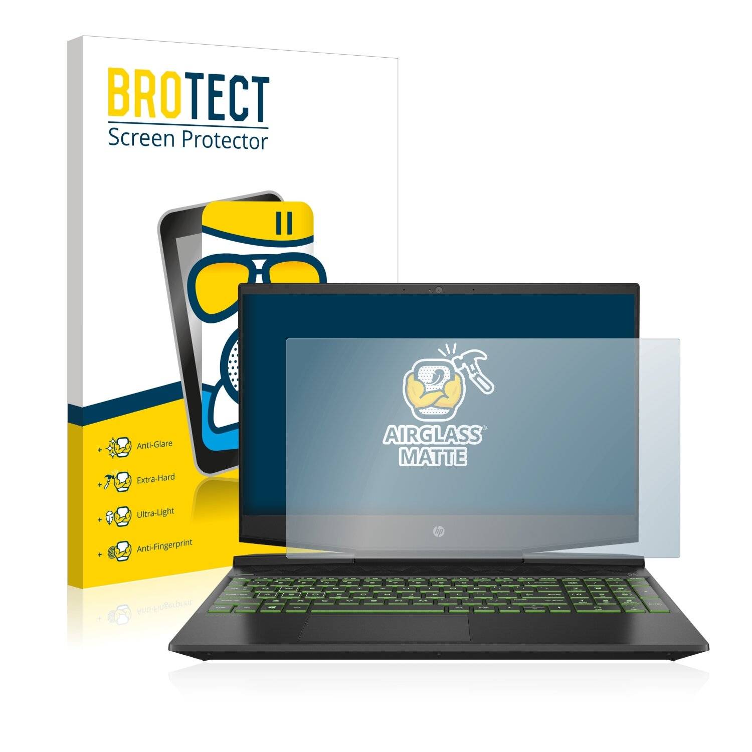 BROTECT AirGlass Matte Schutzglas Folie für HP Pavilion Gaming