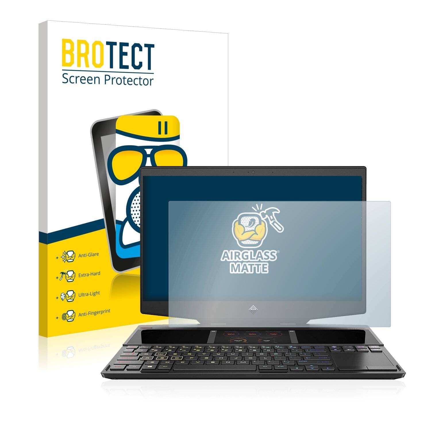 BROTECT AirGlass Matte Schutzglas Folie für HP Omen X 2S