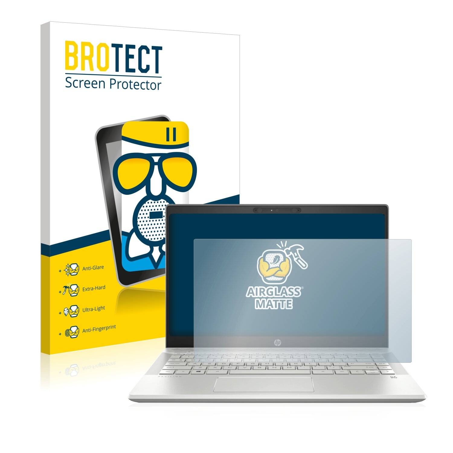 BROTECT AirGlass Matte Schutzglas Folie für HP Pavilion