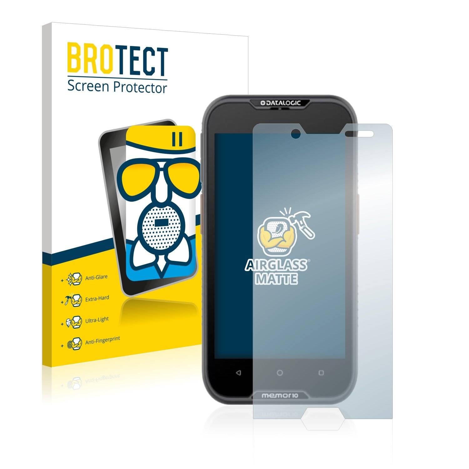 BROTECT AirGlass Matte Schutzglas Folie für Datalogic Memor