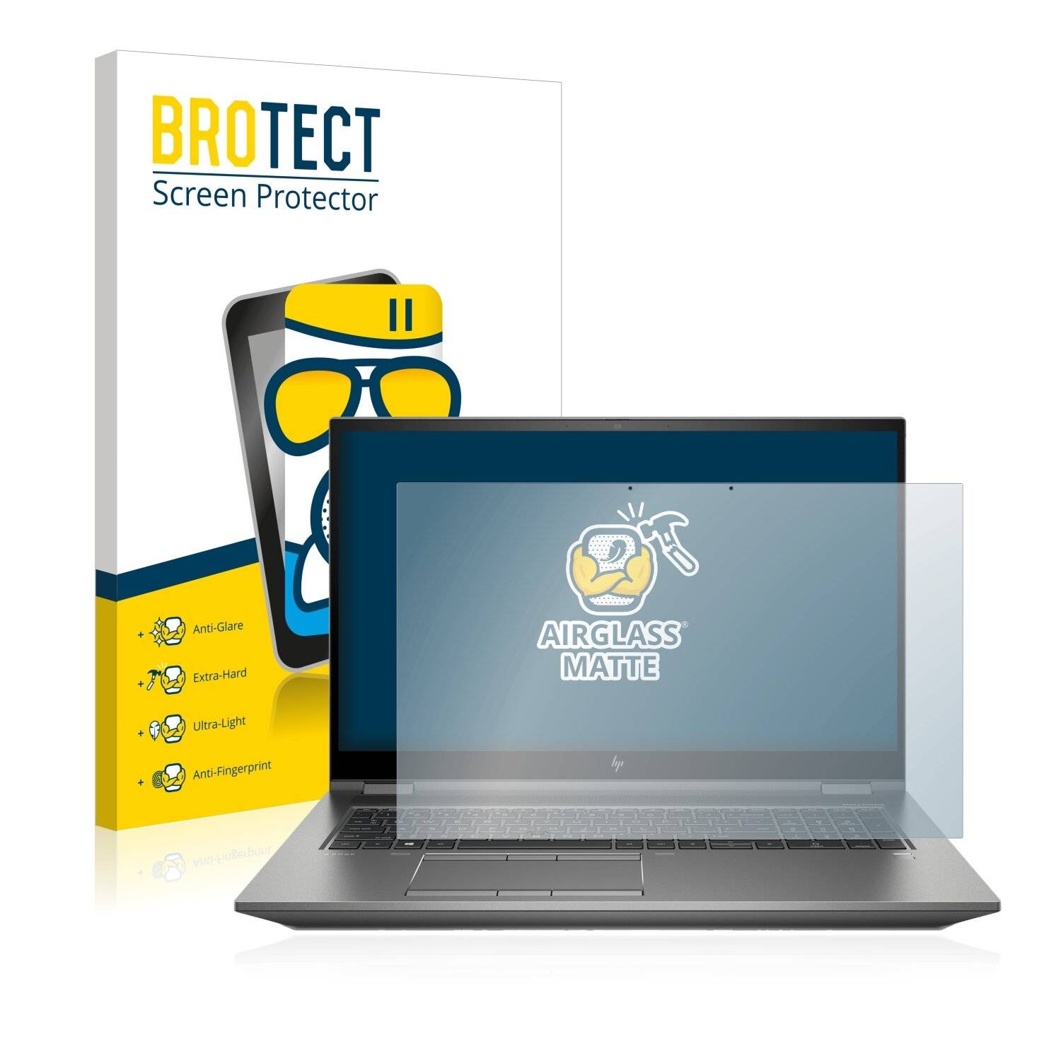 BROTECT AirGlass Matte Schutzglas Folie für HP ZBook Power G7 i7