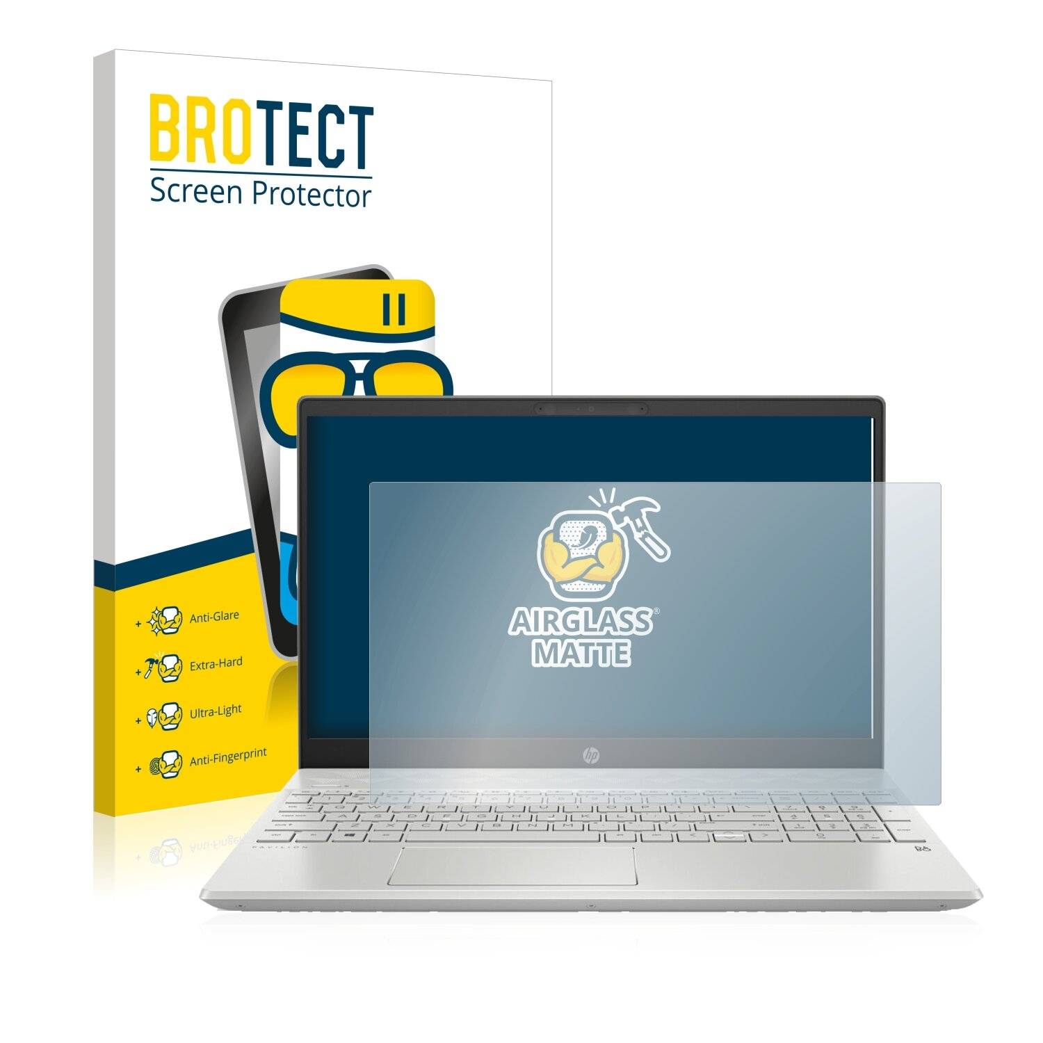 BROTECT AirGlass Matte Schutzglas Folie für HP Pavilion
