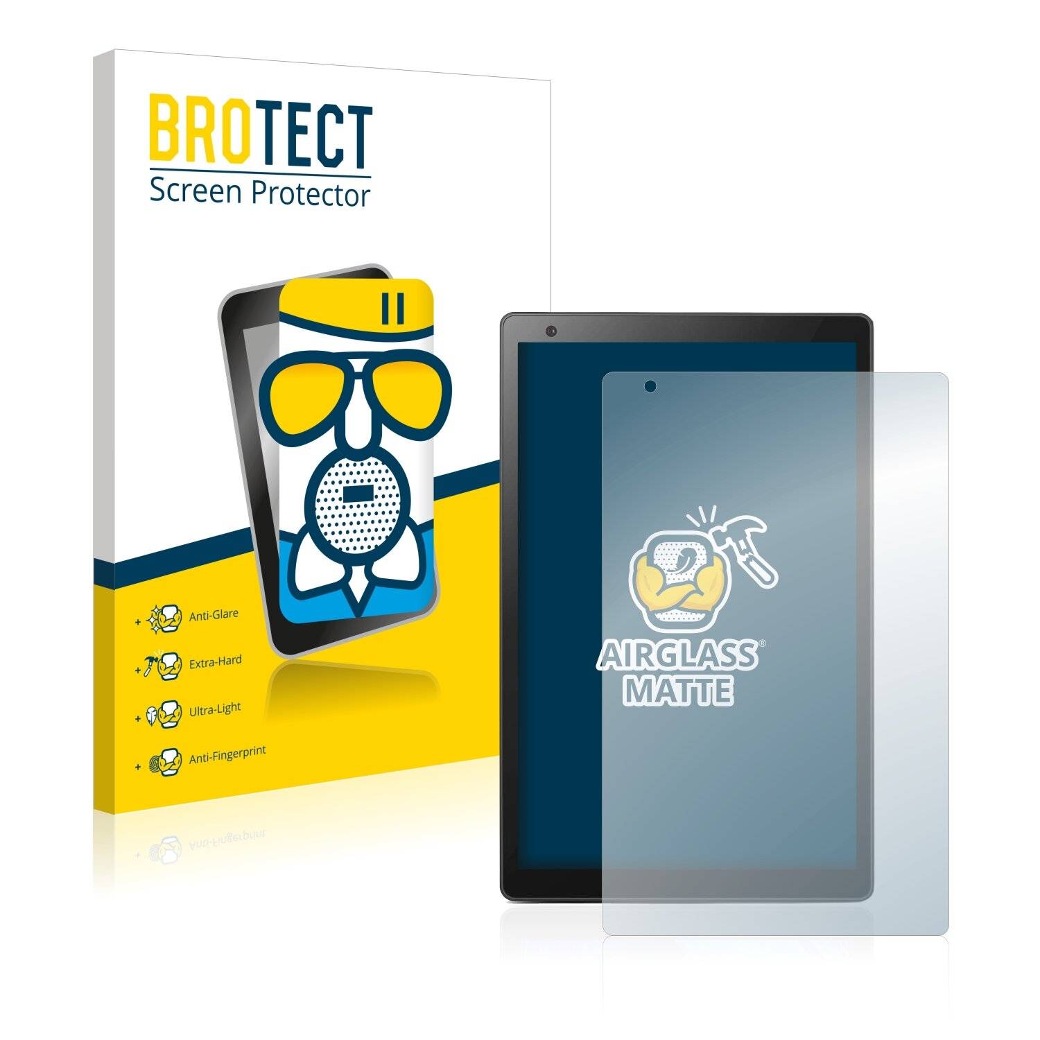 BROTECT AirGlass Matte Schutzglas Folie für Vankyo MatrixPad