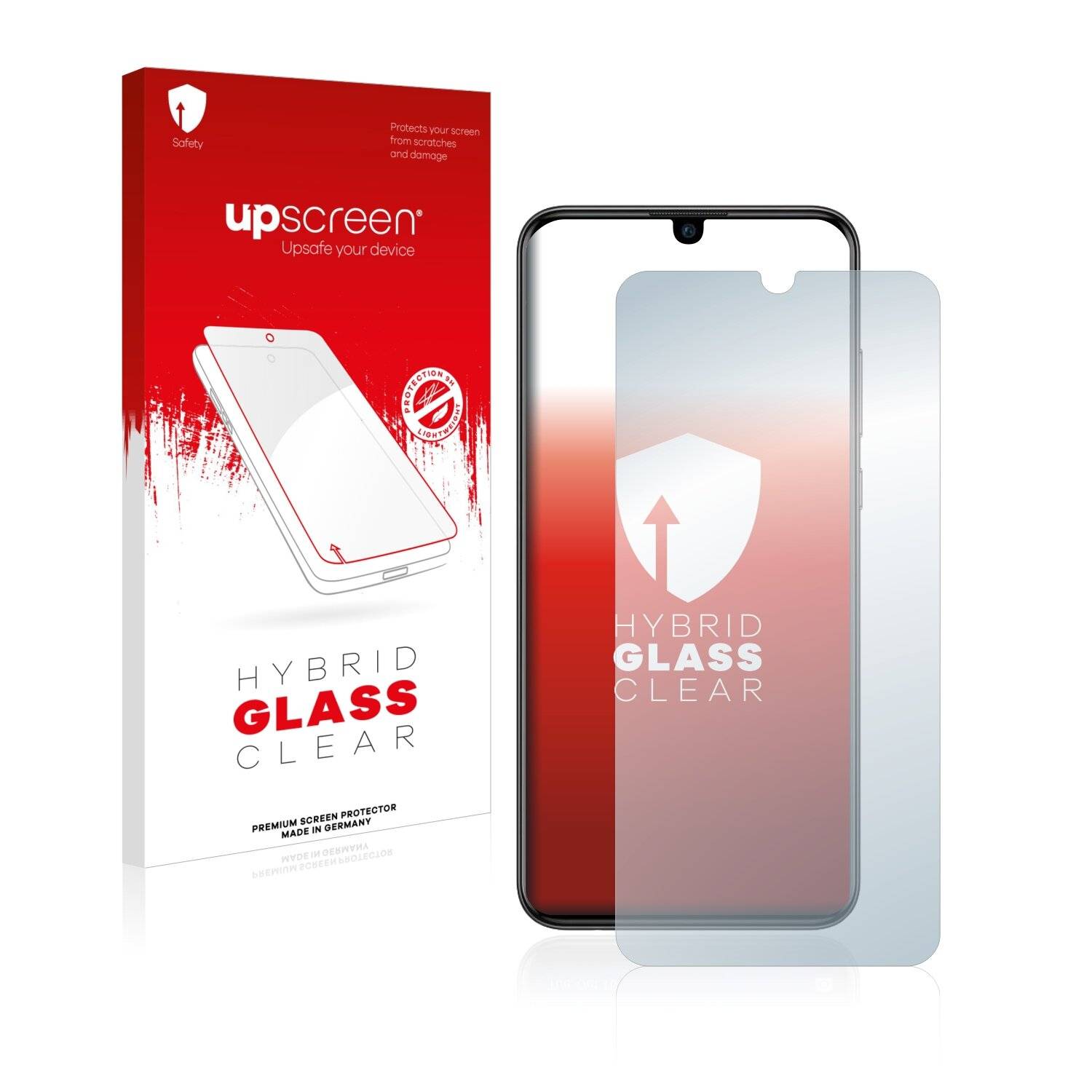 upscreen Hybrid Glass Clear Premium Schutzglas Folie für Huawei P smart Plus
