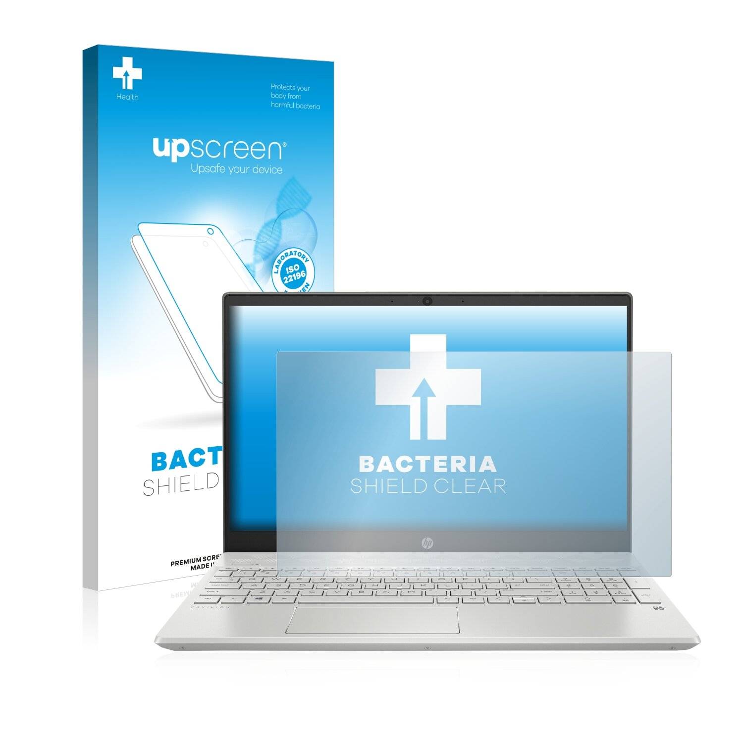 upscreen Bacteria Shield Clear Premium Antibakterielle Displayschutzfolie für HP Pavilion