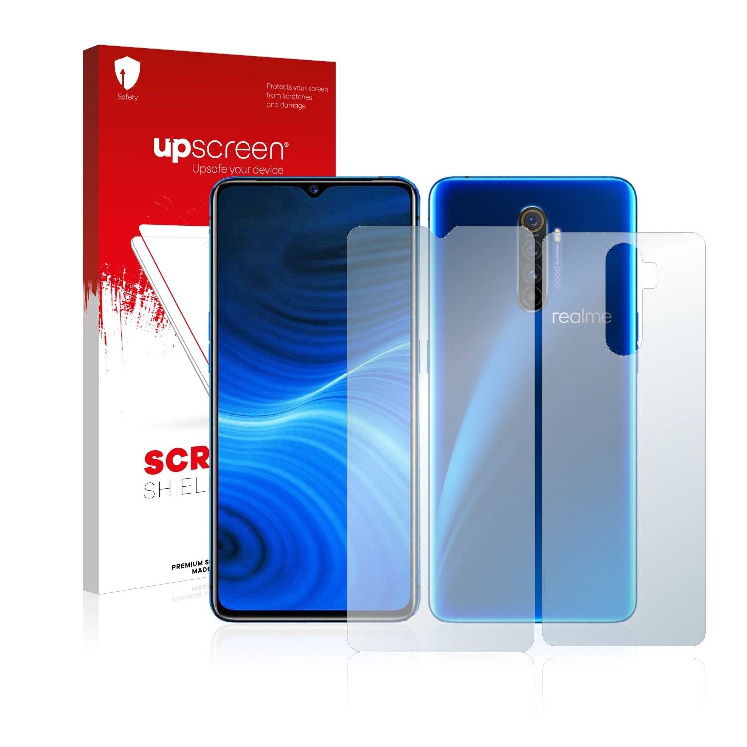 upscreen Scratch Shield Clear Premium Displayschutzfolie für Realme X2 Pro (Vorder +