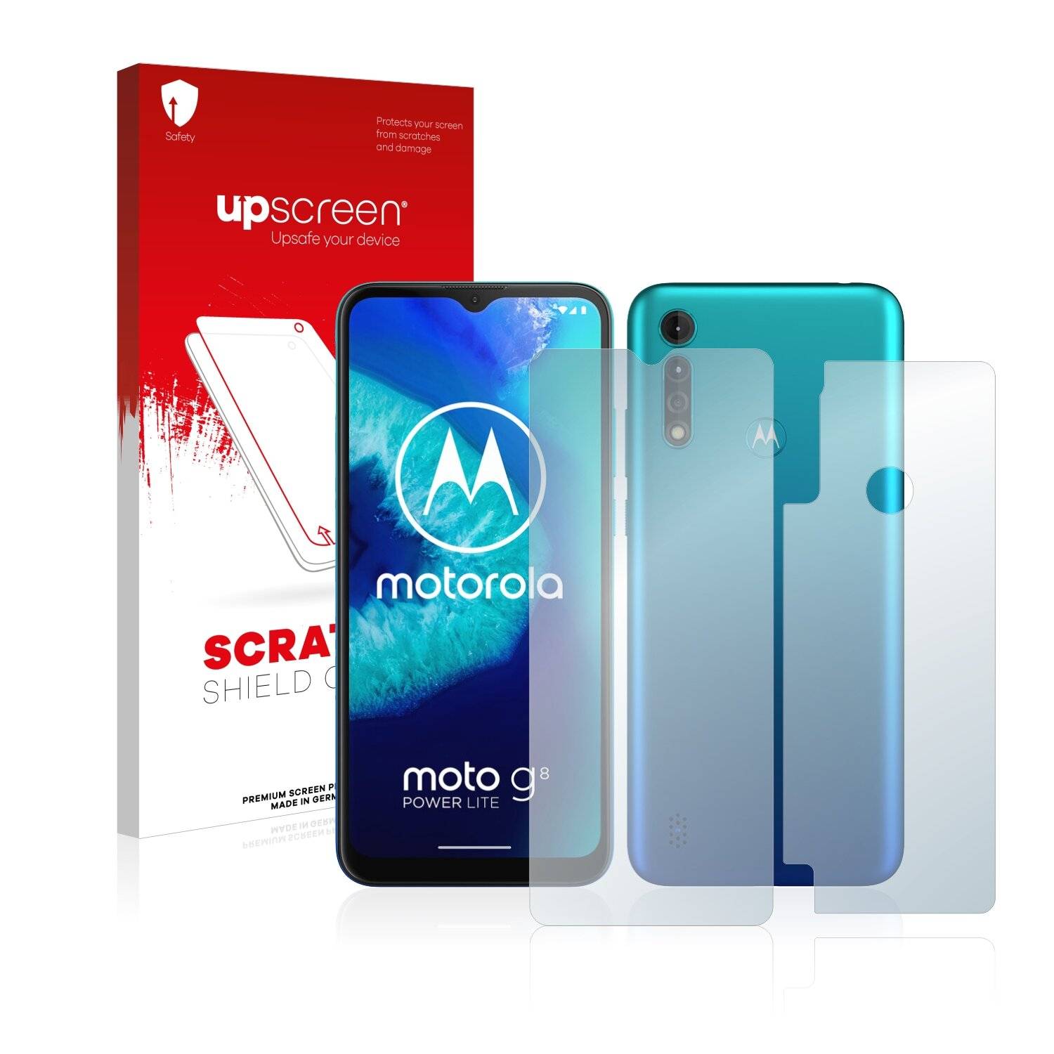 upscreen Scratch Shield Clear Premium Displayschutzfolie für Motorola Moto G8 Power Lite