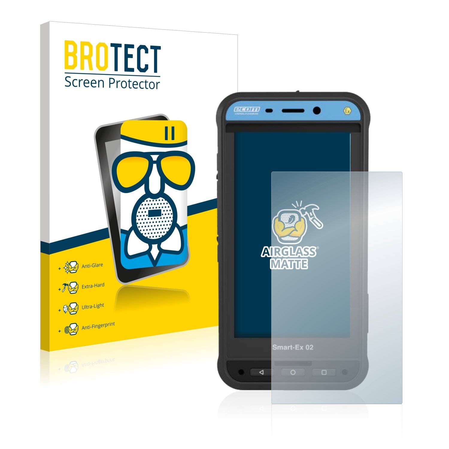 BROTECT AirGlass Matte Schutzglas Folie für Ecom Smart-Ex 02