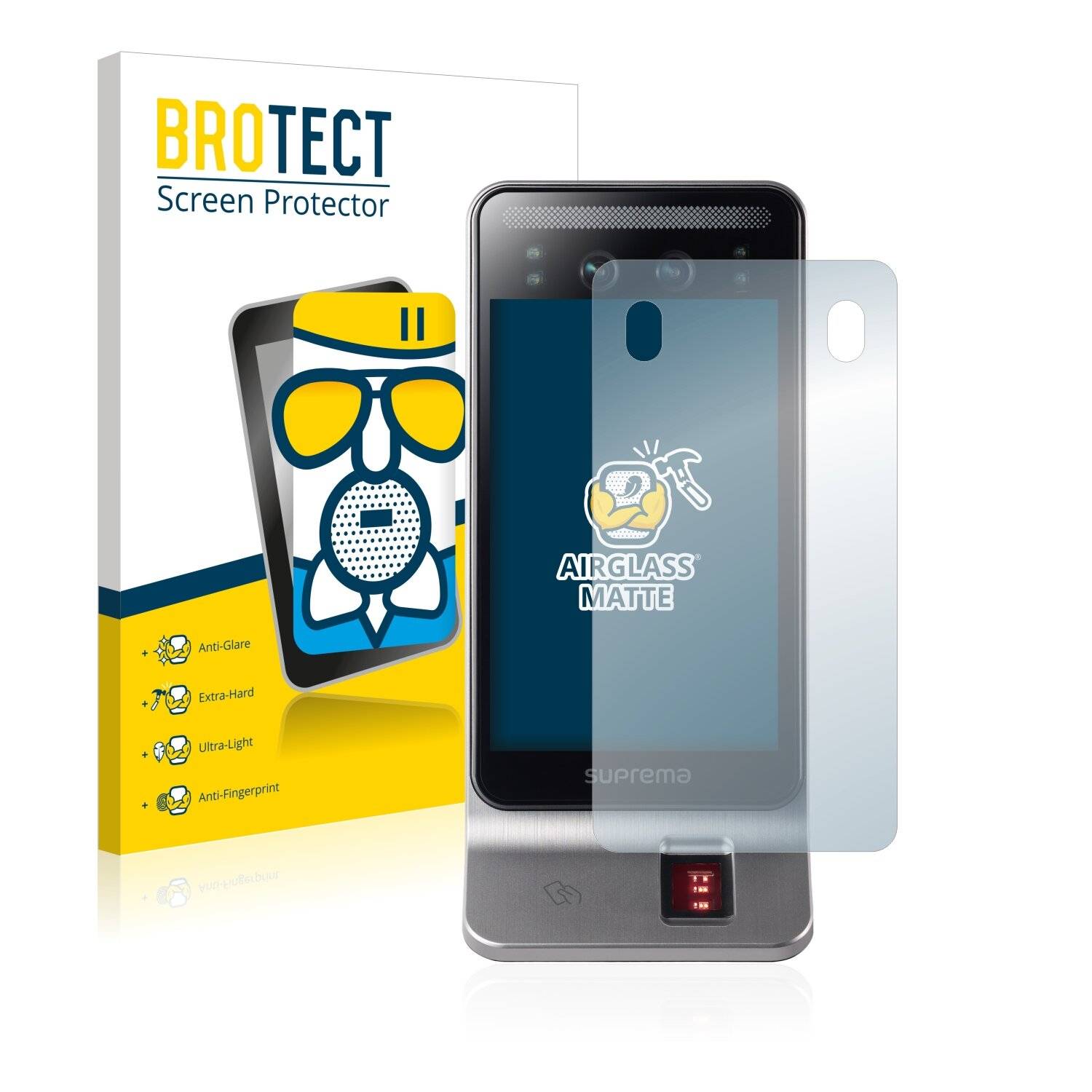 BROTECT AirGlass Matte Schutzglas Folie für Suprema FaceStation