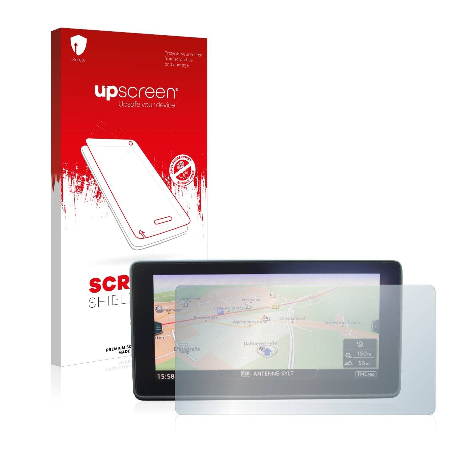 upscreen Scratch Shield Clear Premium Displayschutzfolie für Audi Q2 GA 2016