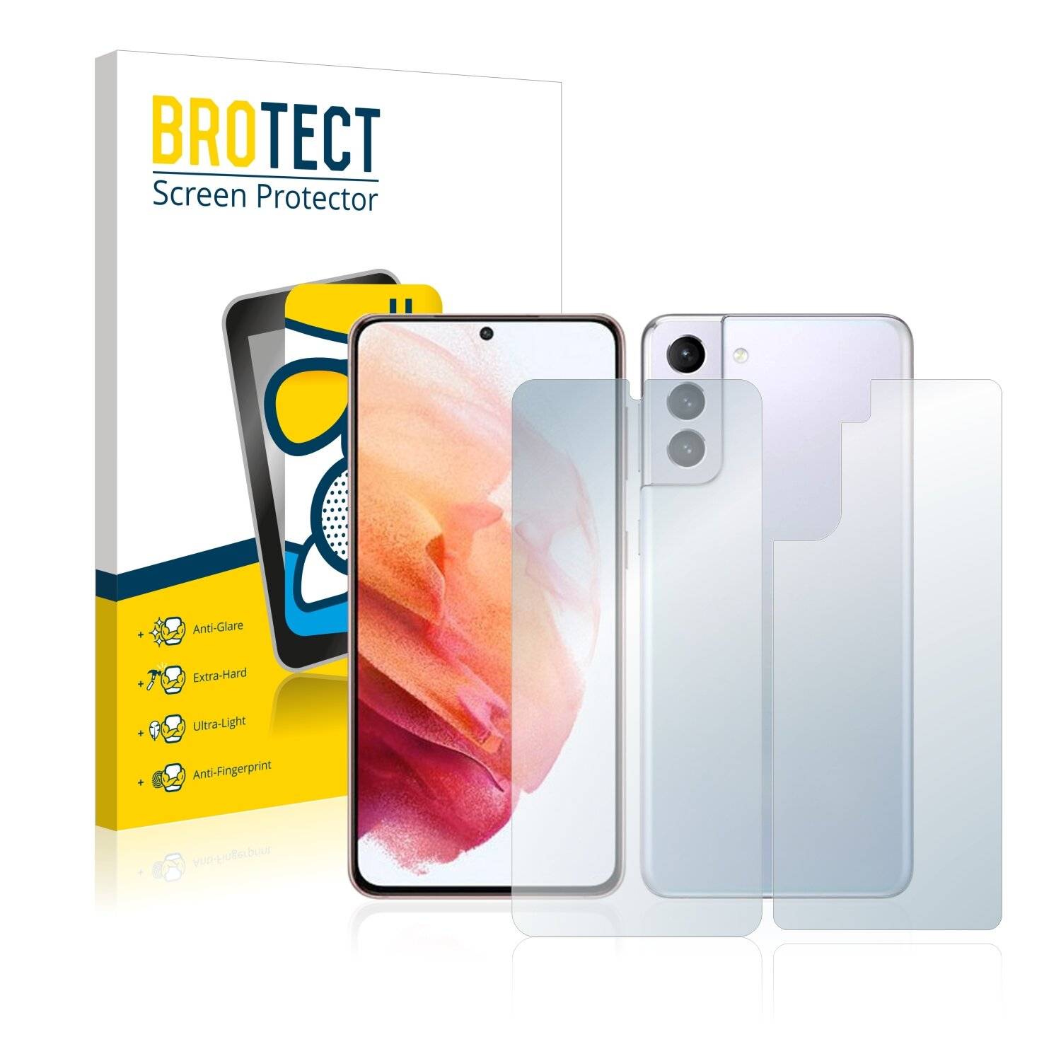 BROTECT AirGlass Matte Schutzglas Folie für Samsung Galaxy S21 (Vorder +