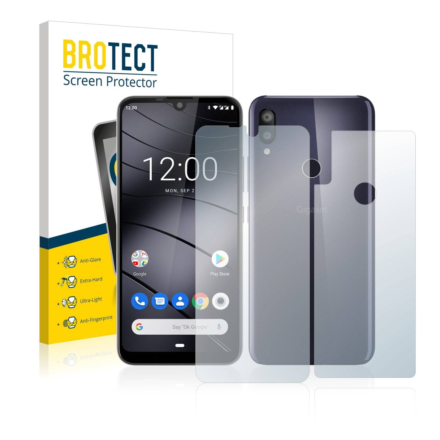 BROTECT AirGlass Matte Schutzglas Folie für Gigaset GS190 (Vorder +