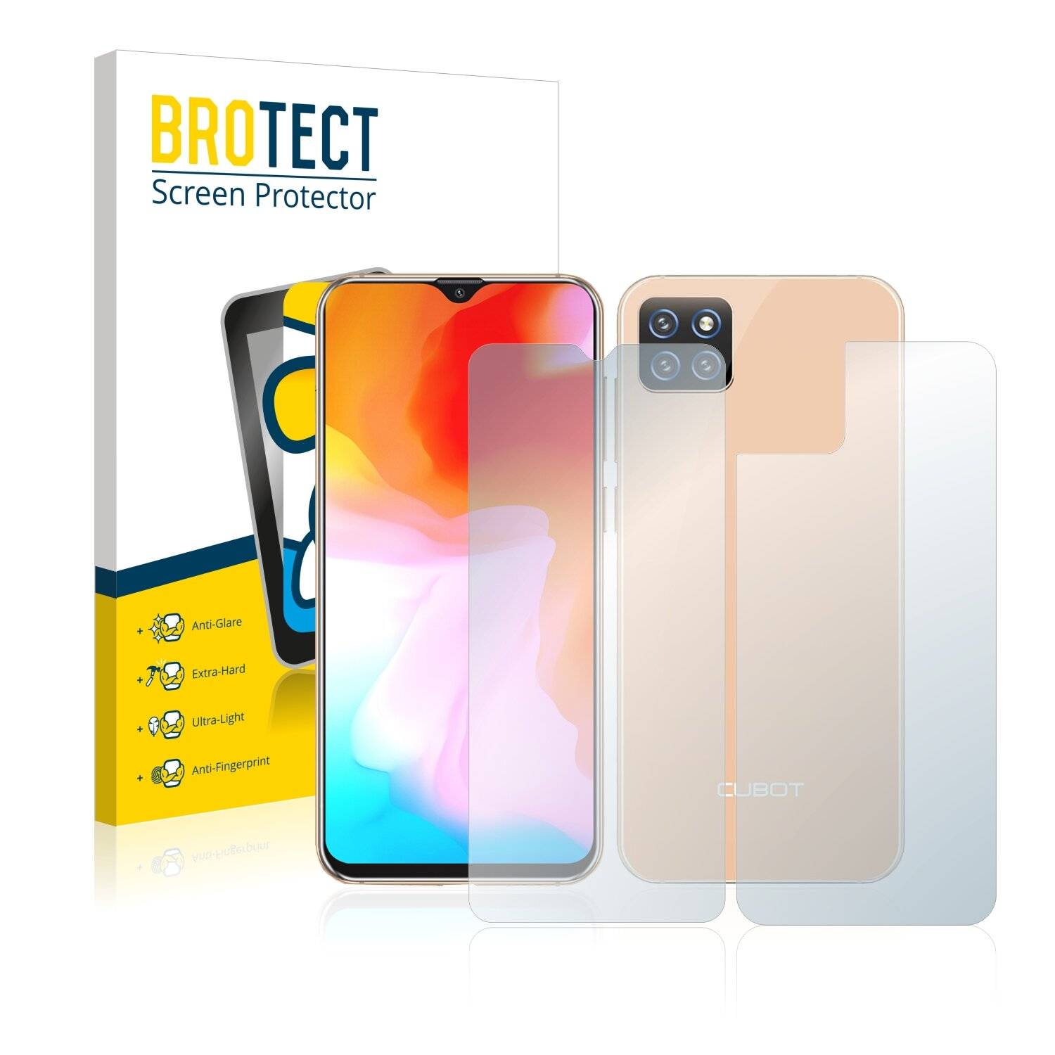 BROTECT AirGlass Matte Schutzglas Folie für Cubot X20 Pro (Vorder +