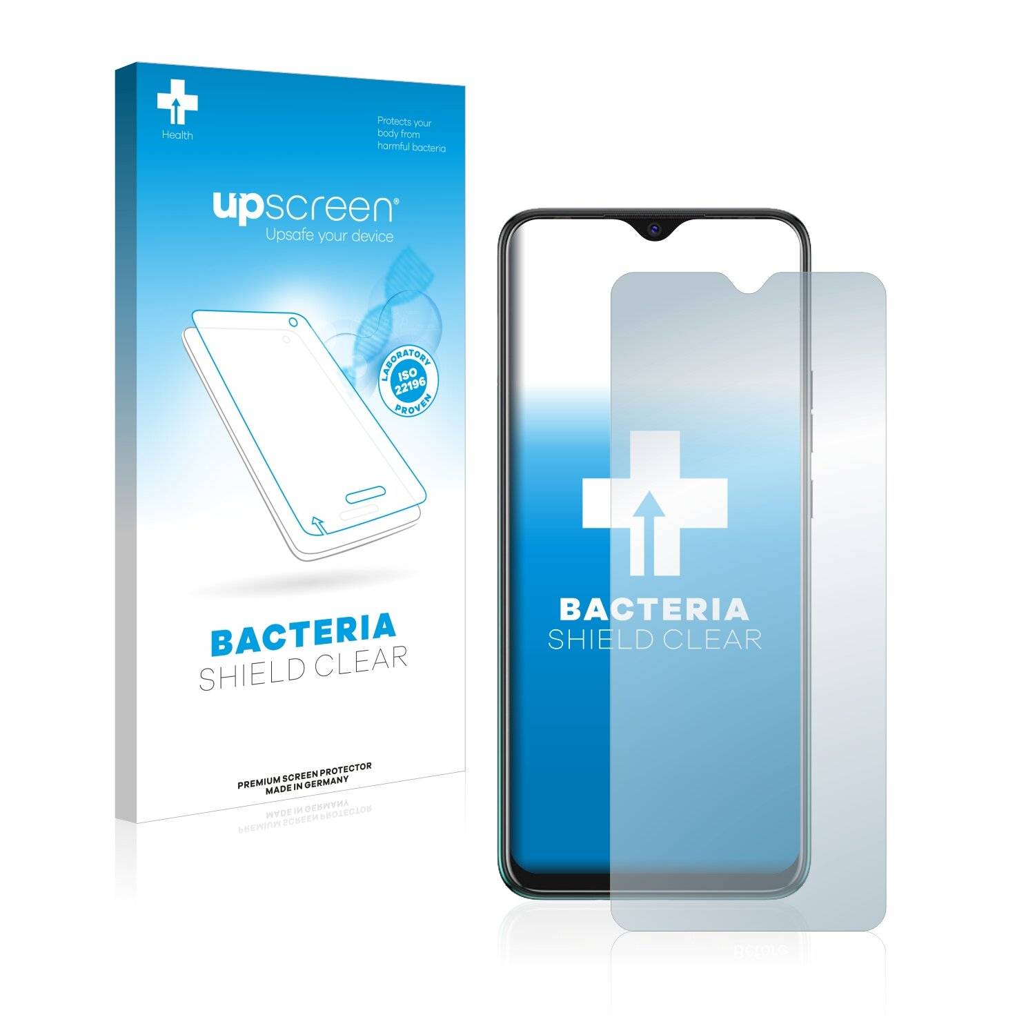 upscreen Bacteria Shield Clear Premium Antibakterielle Displayschutzfolie für Tecno Spark