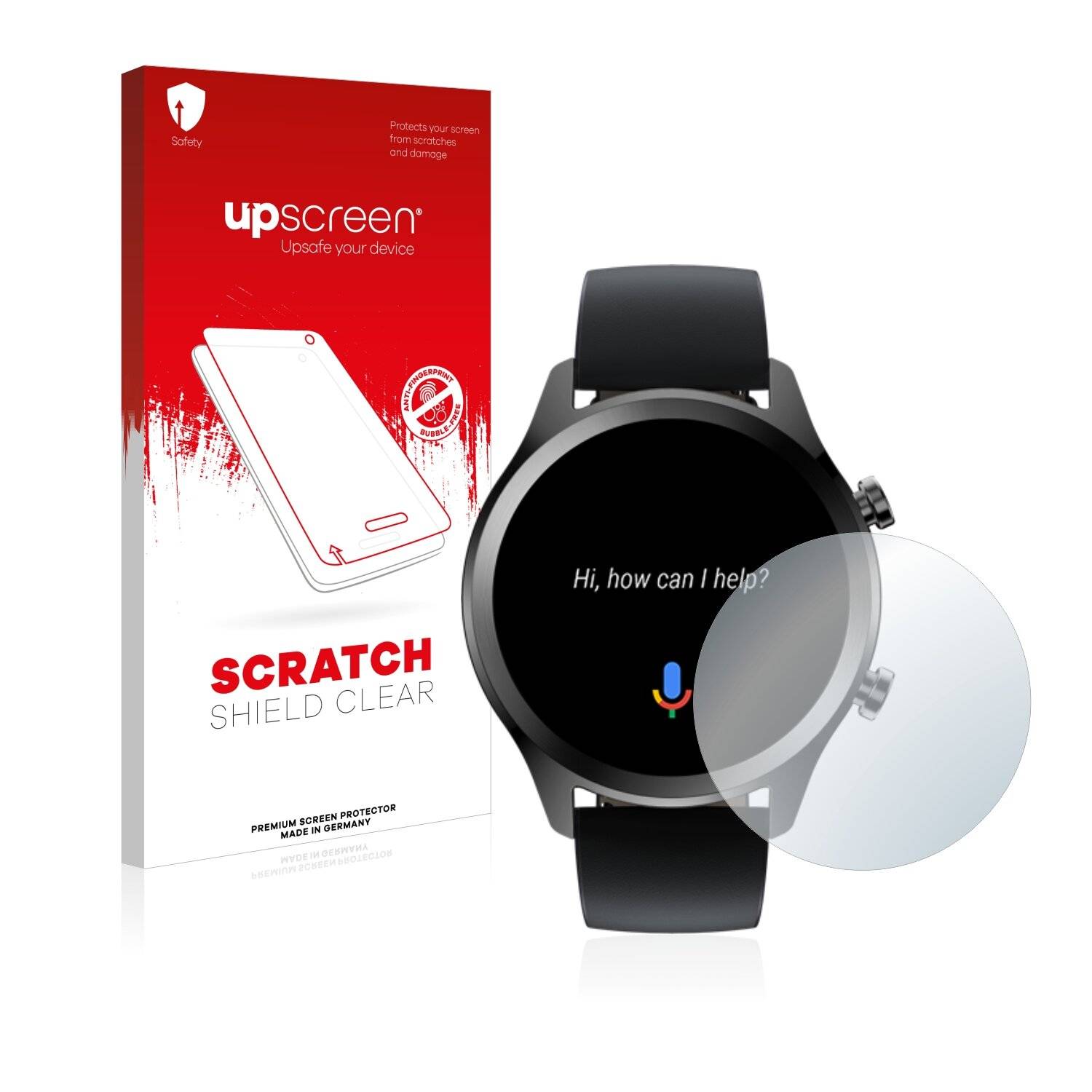upscreen Scratch Shield Clear Premium Displayschutzfolie für Mobvoi Ticwatch C2