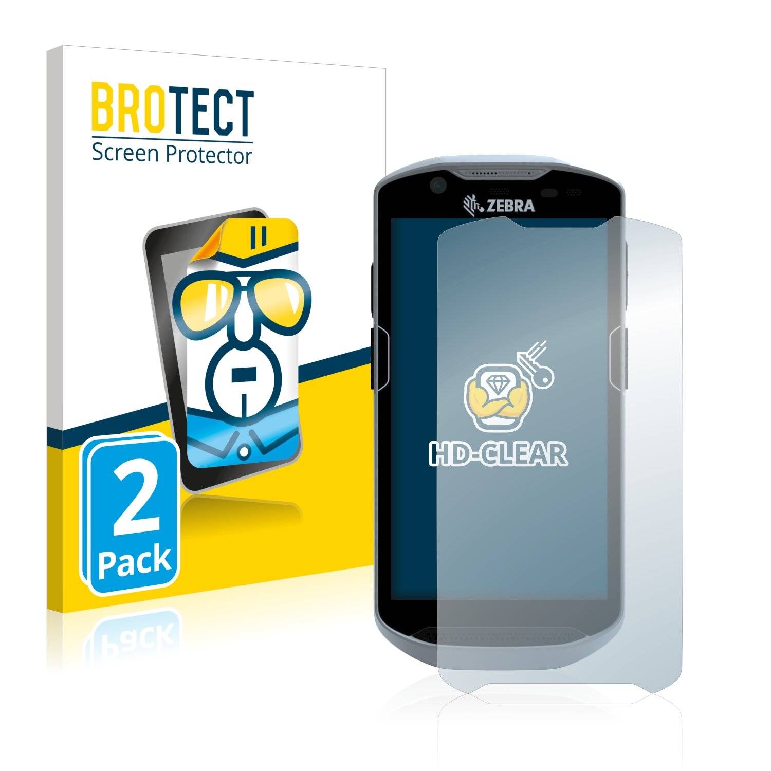 2x BROTECT HD-Clear Displayschutzfolie für Zebra